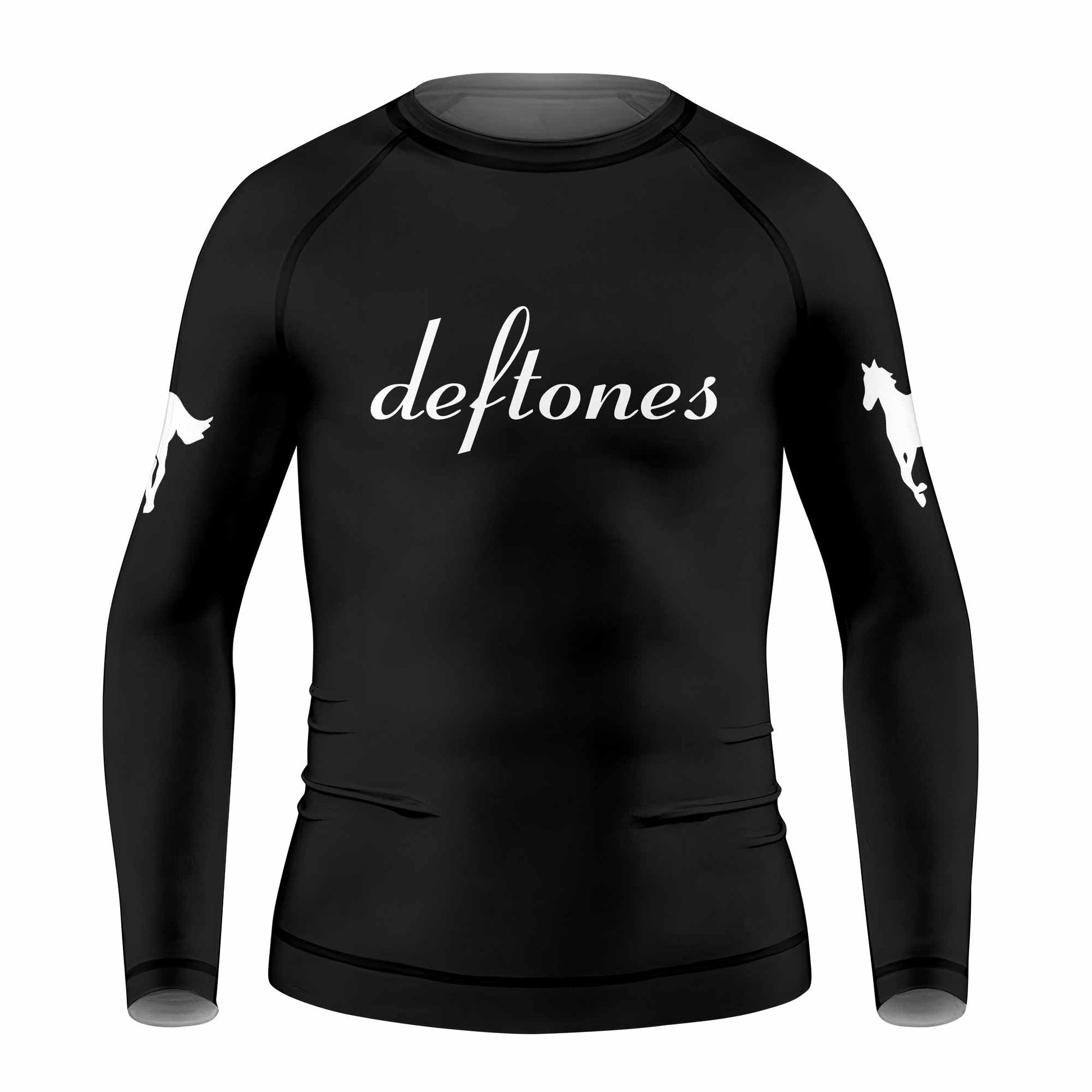 Deftones Cigarette Vintage Kids Rash Guard Long Sleeve - front view mockup