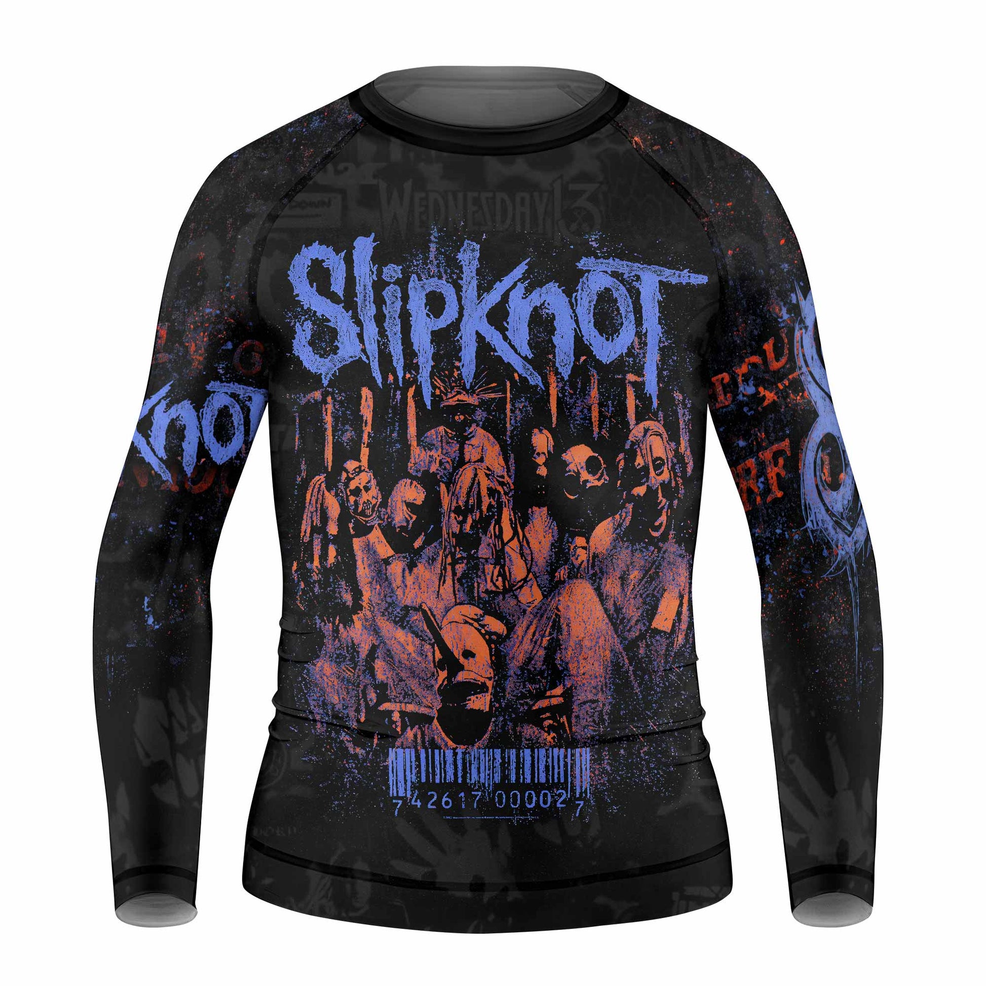Slipknot Welcome To 1999 Kids Rash Guard Long Sleeve - front view mockup