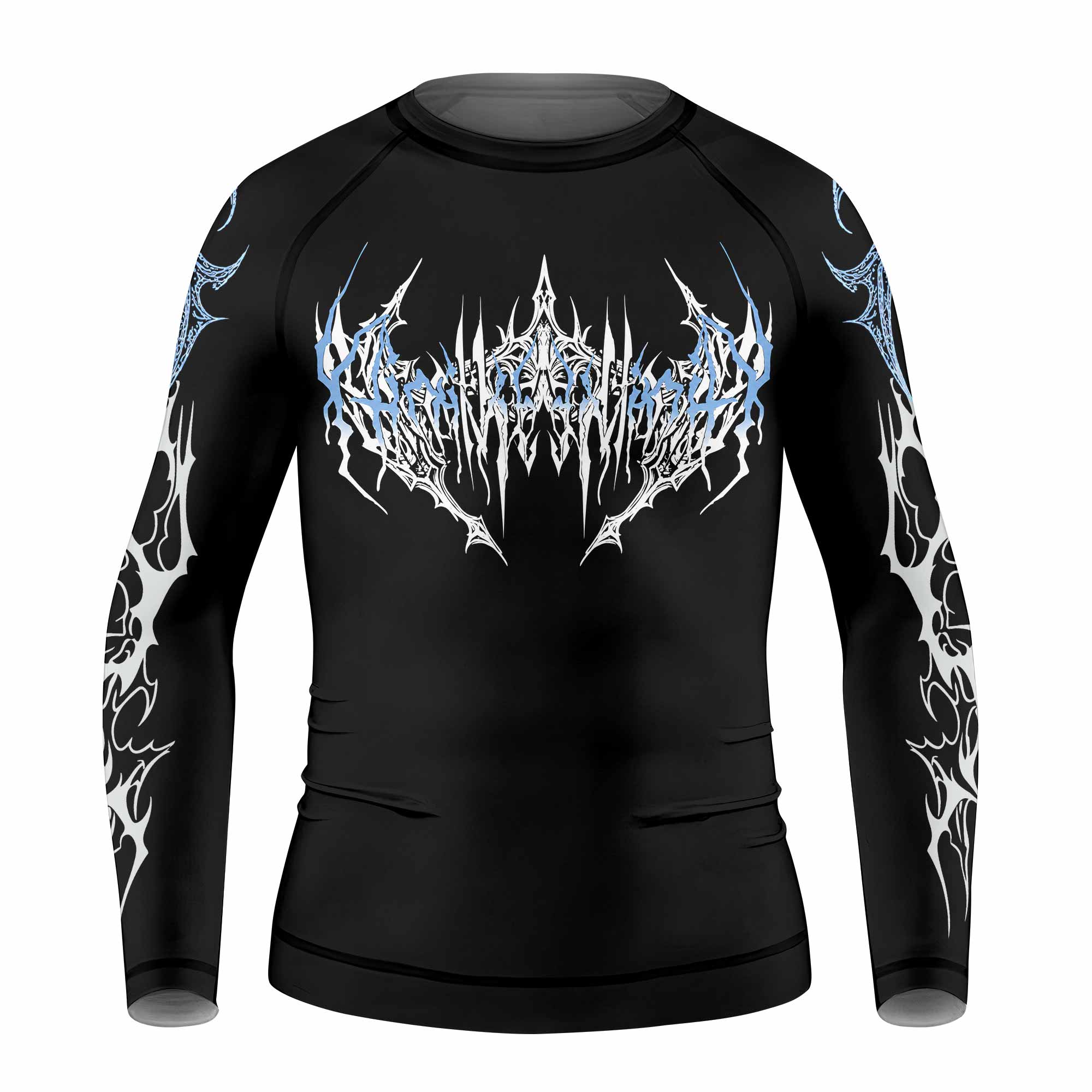 Abyssal Dominion Kids Rash Guard Long Sleeve - front view mockup