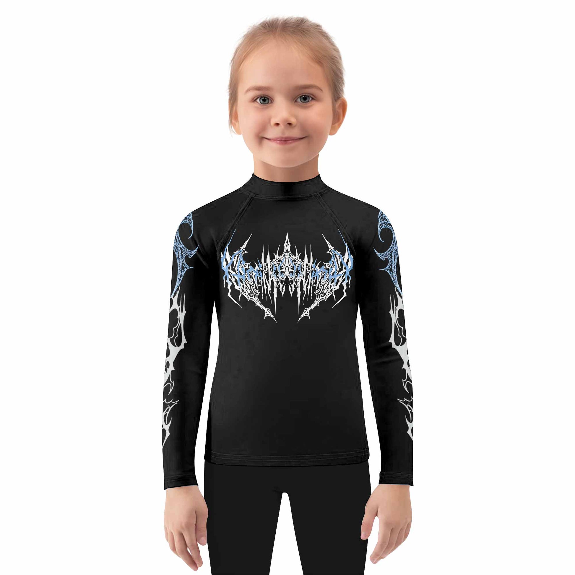 Abyssal Dominion Kids Rash Guard Long Sleeve - girl's lifestyle view