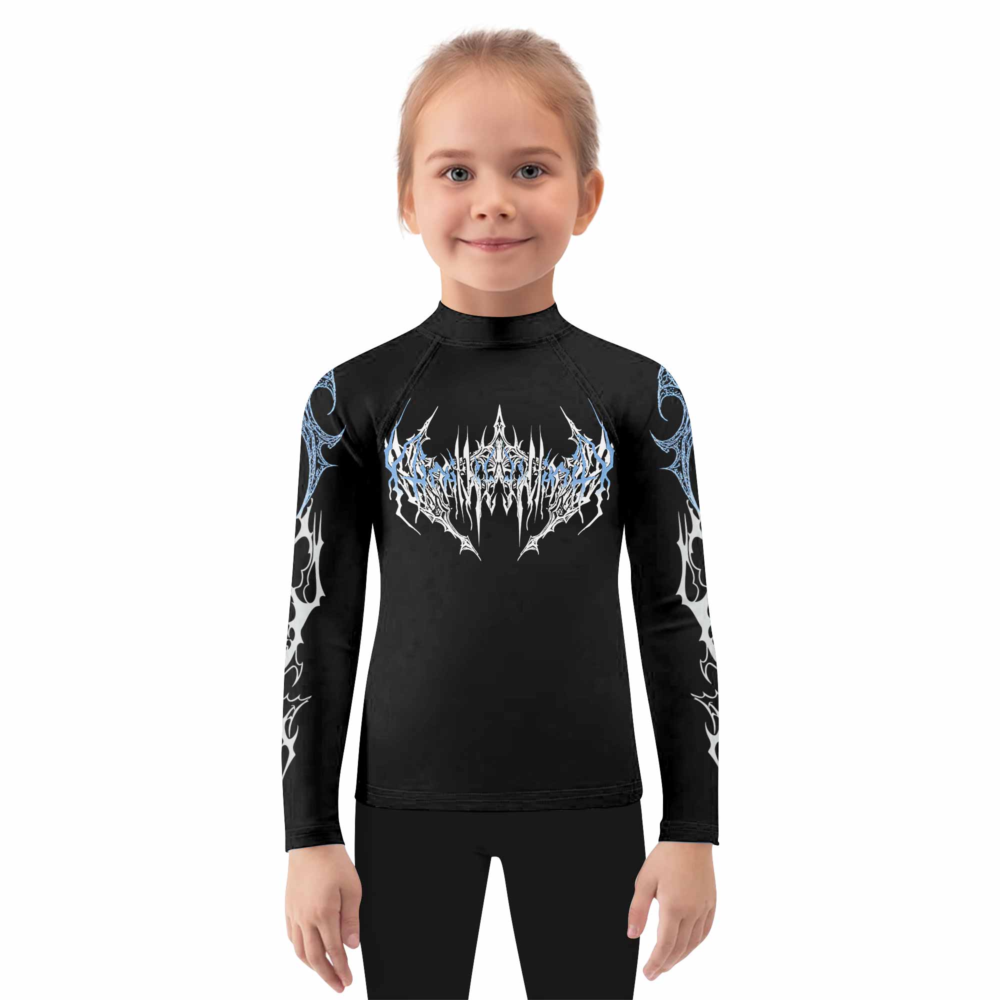Abyssal Dominion Kids Rash Guard Long Sleeve - girl's lifestyle view