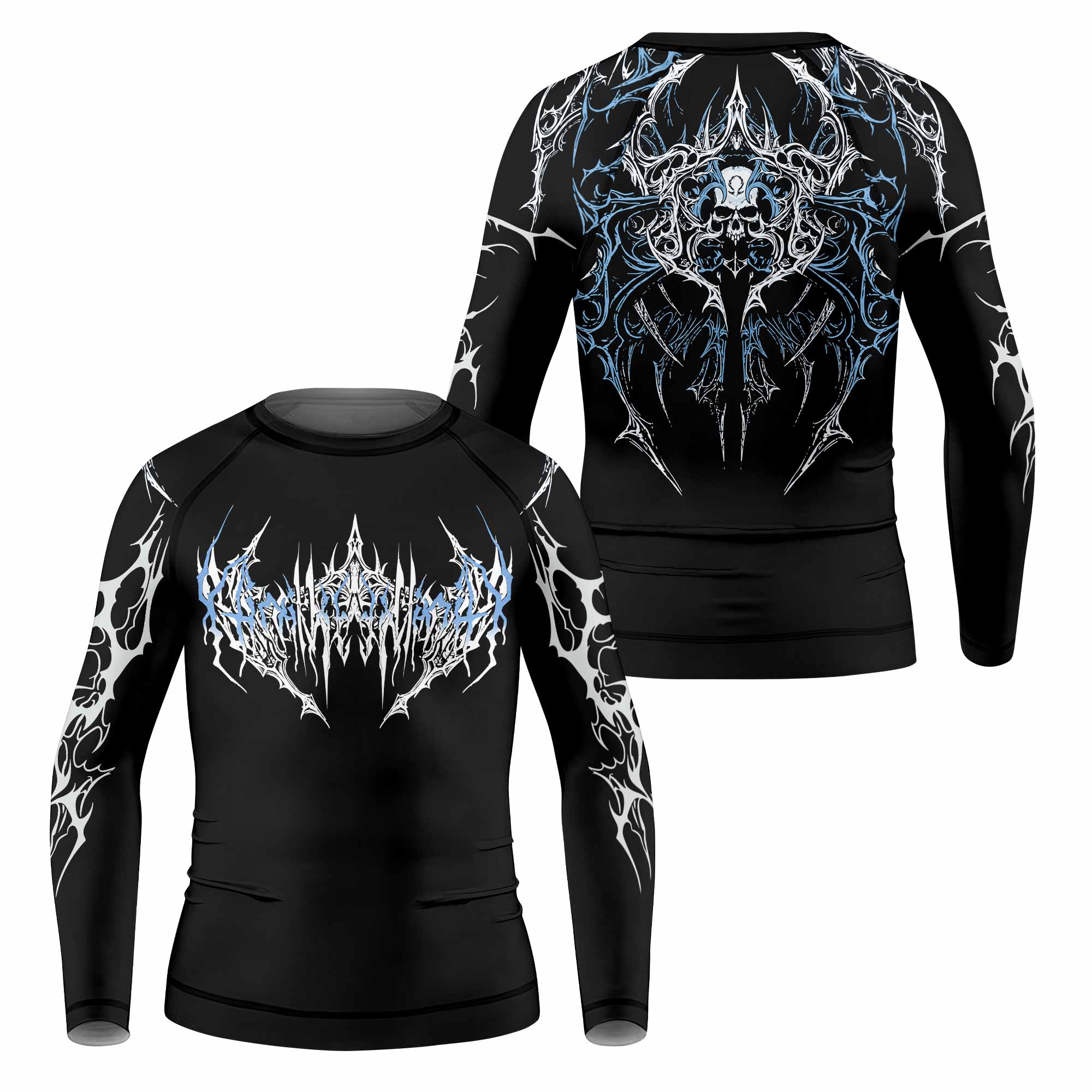 Hellborn Dominion Kids Rash Guard Long Sleeve - front and back view