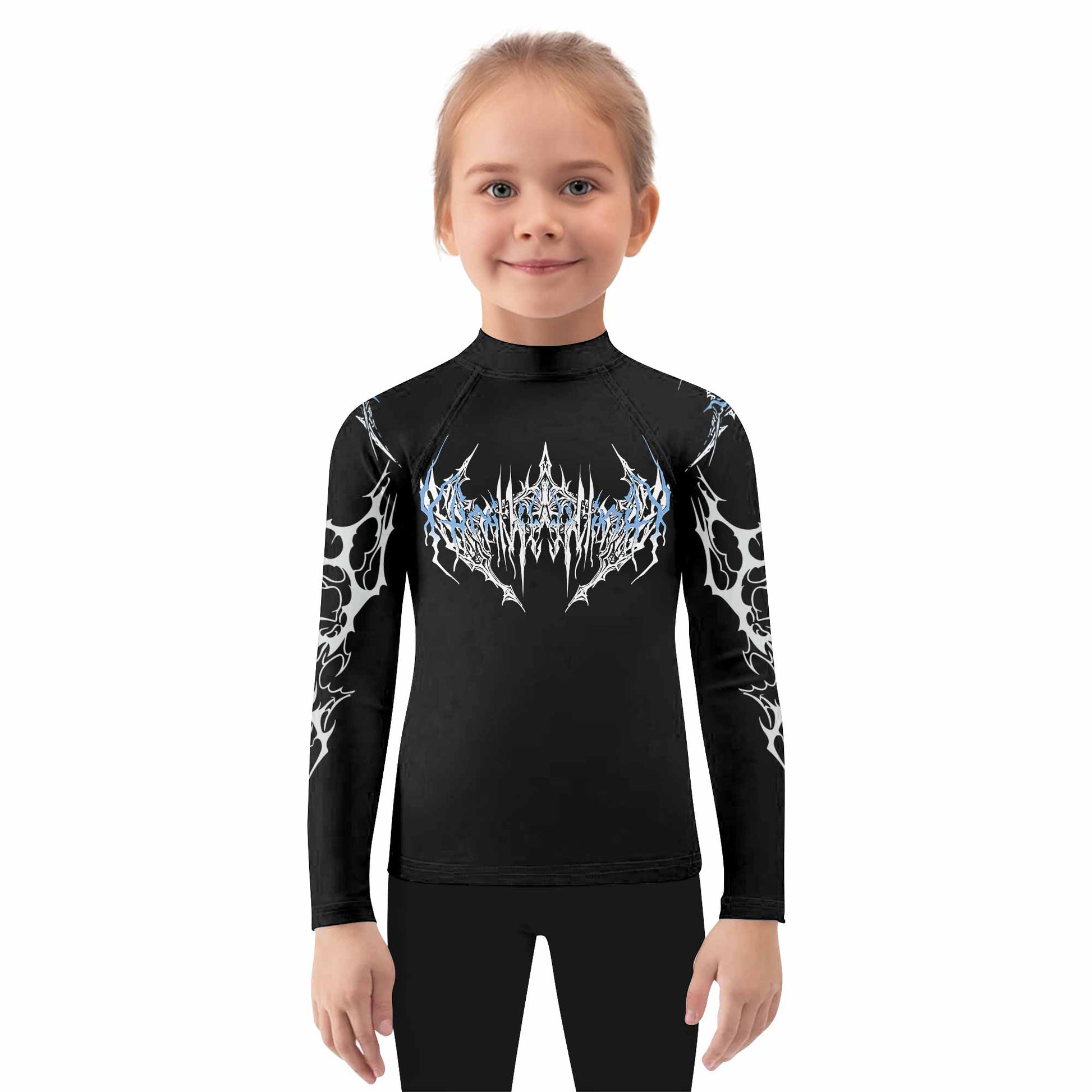 Hellborn Dominion Kids Rash Guard Long Sleeve - girl's lifestyle view