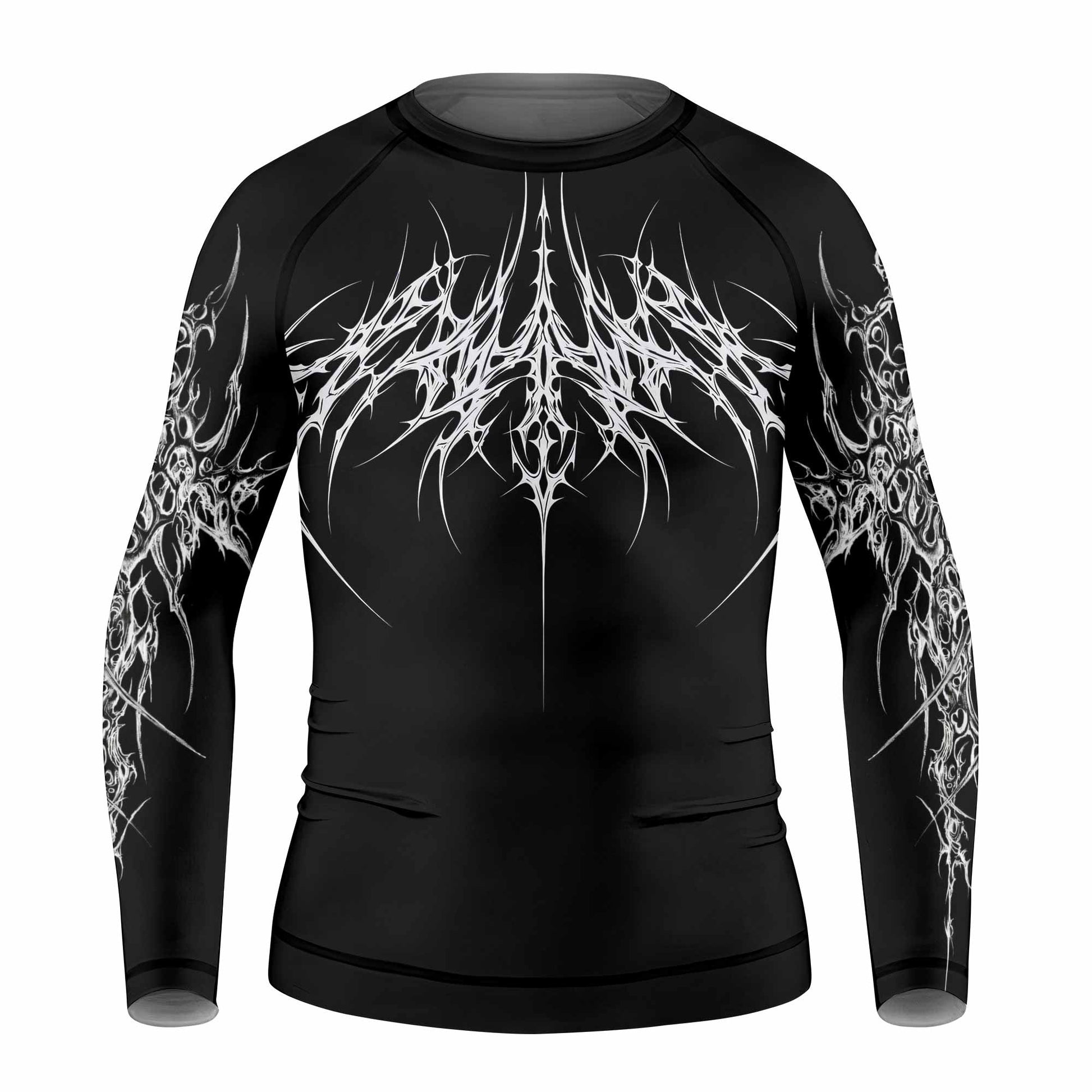 Void Sigil Kids Rash Guard Long Sleeve - front view mockup