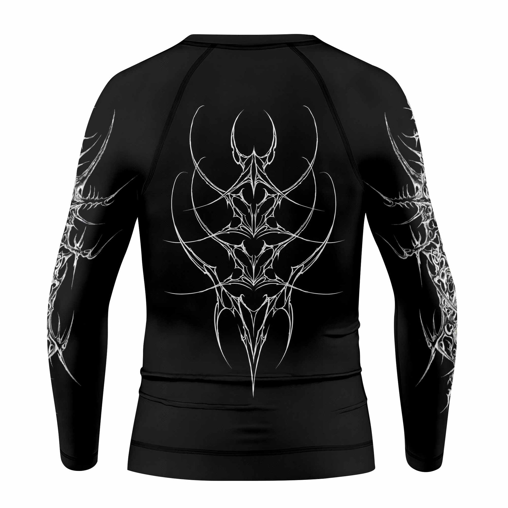 Void Sigil Kids Rash Guard Long Sleeve - back view mockup