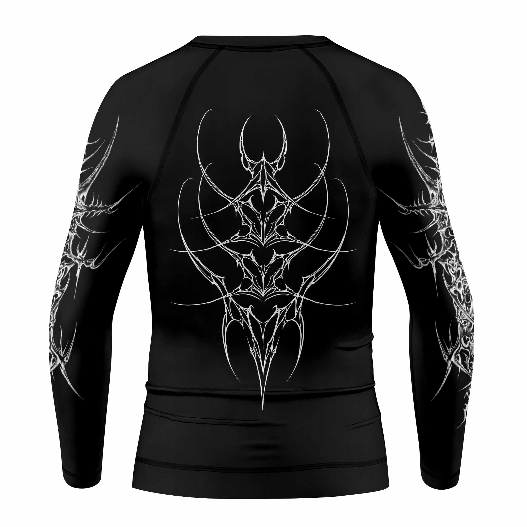 Void Sigil Kids Rash Guard Long Sleeve - back view mockup