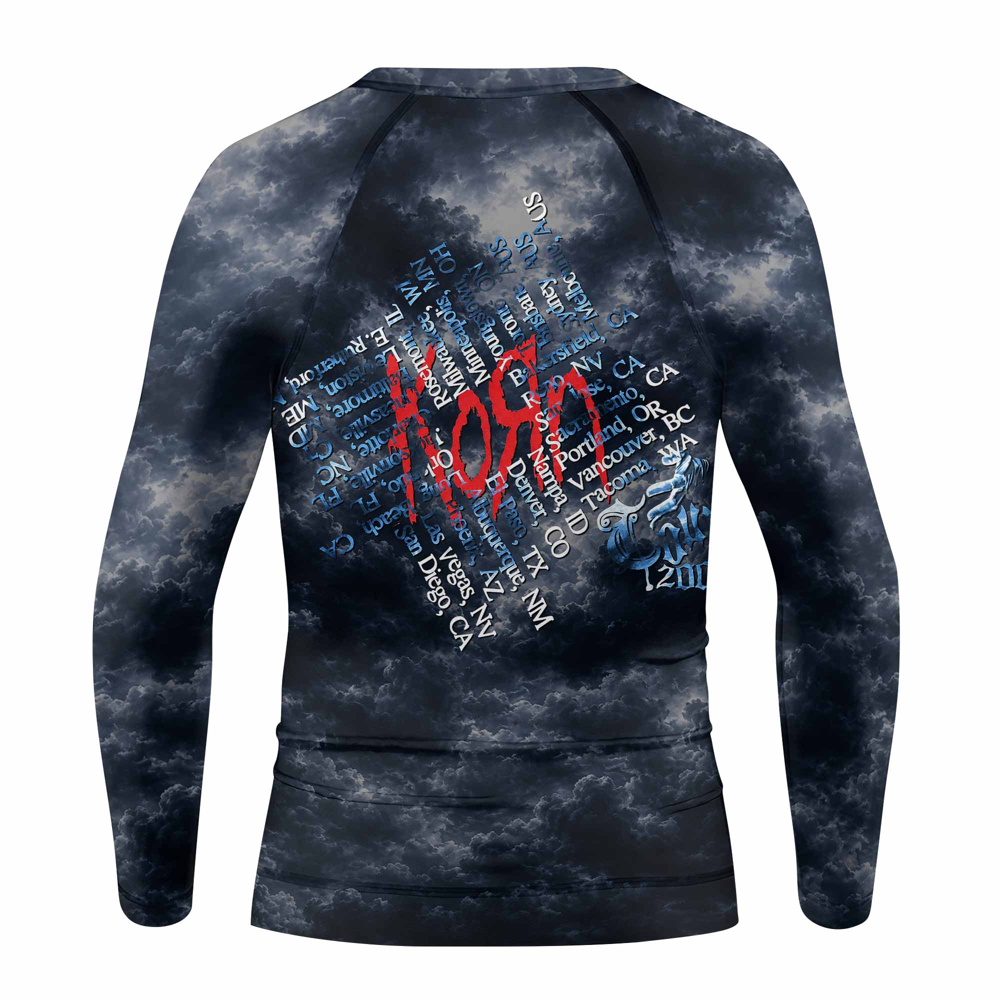 Korn See You On The Other Side Kids Rash Guard Long Sleeve - back view mockup