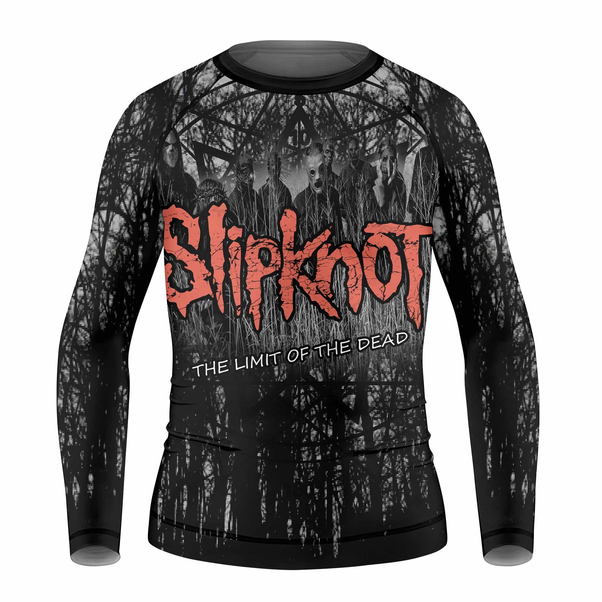 Slipknot The Limits Of The Dead Kids Rash Guard Long Sleeve - front view mockup