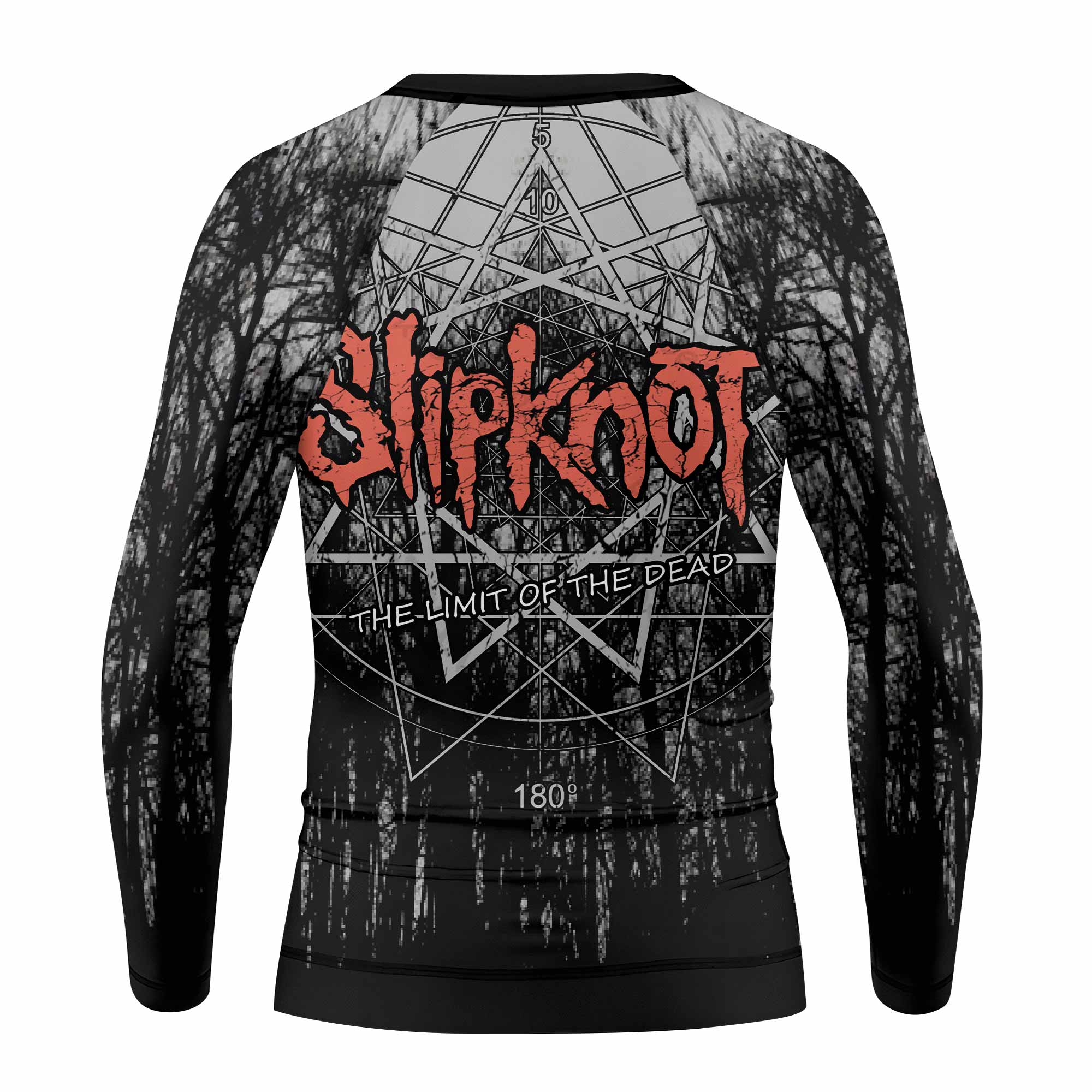 Slipknot The Limits Of The Dead Kids Rash Guard Long Sleeve - back view mockup