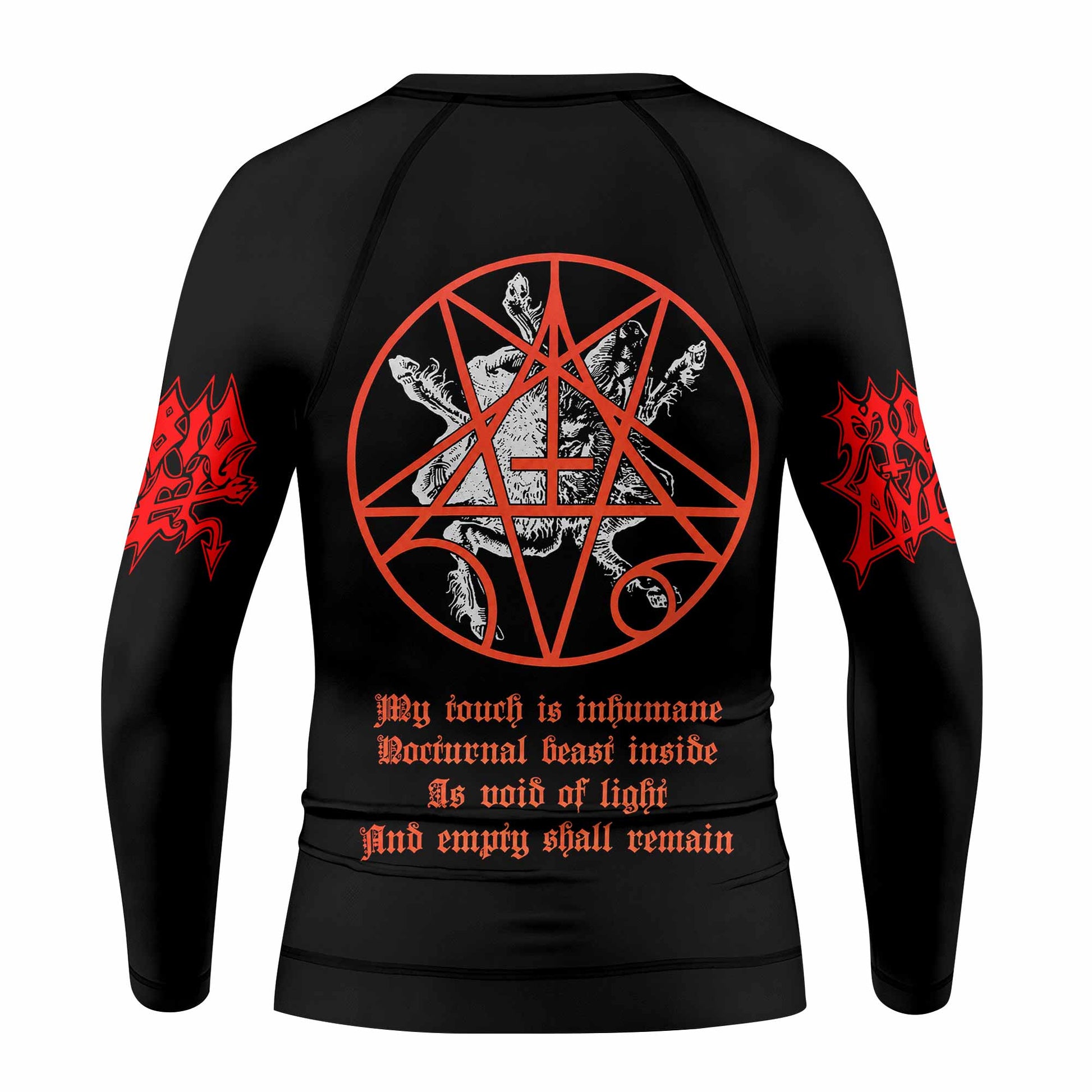 Morbid Angel Altars of Madness Kids Rash Guard Long Sleeve - back view mockup