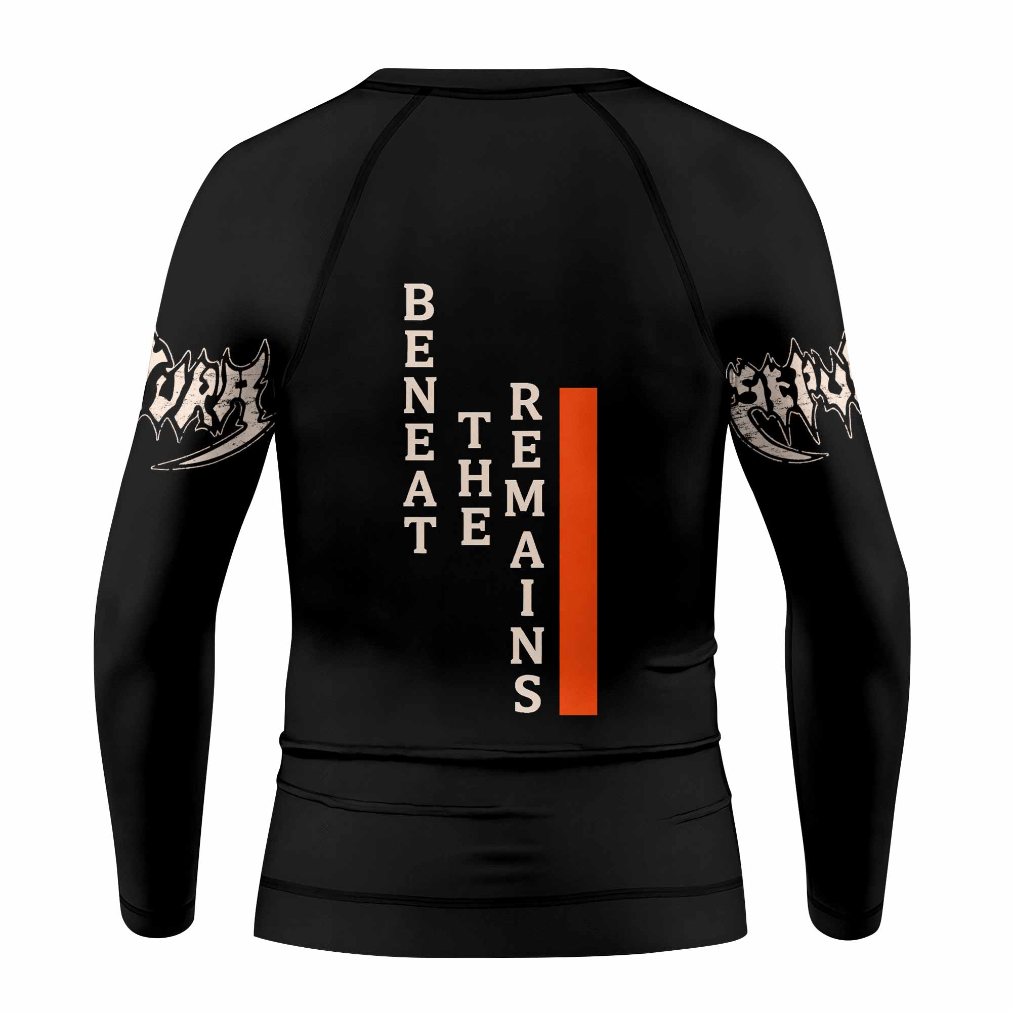 Beneath the Remains Sepultura Kids Rash Guard Long Sleeve - back view mockup