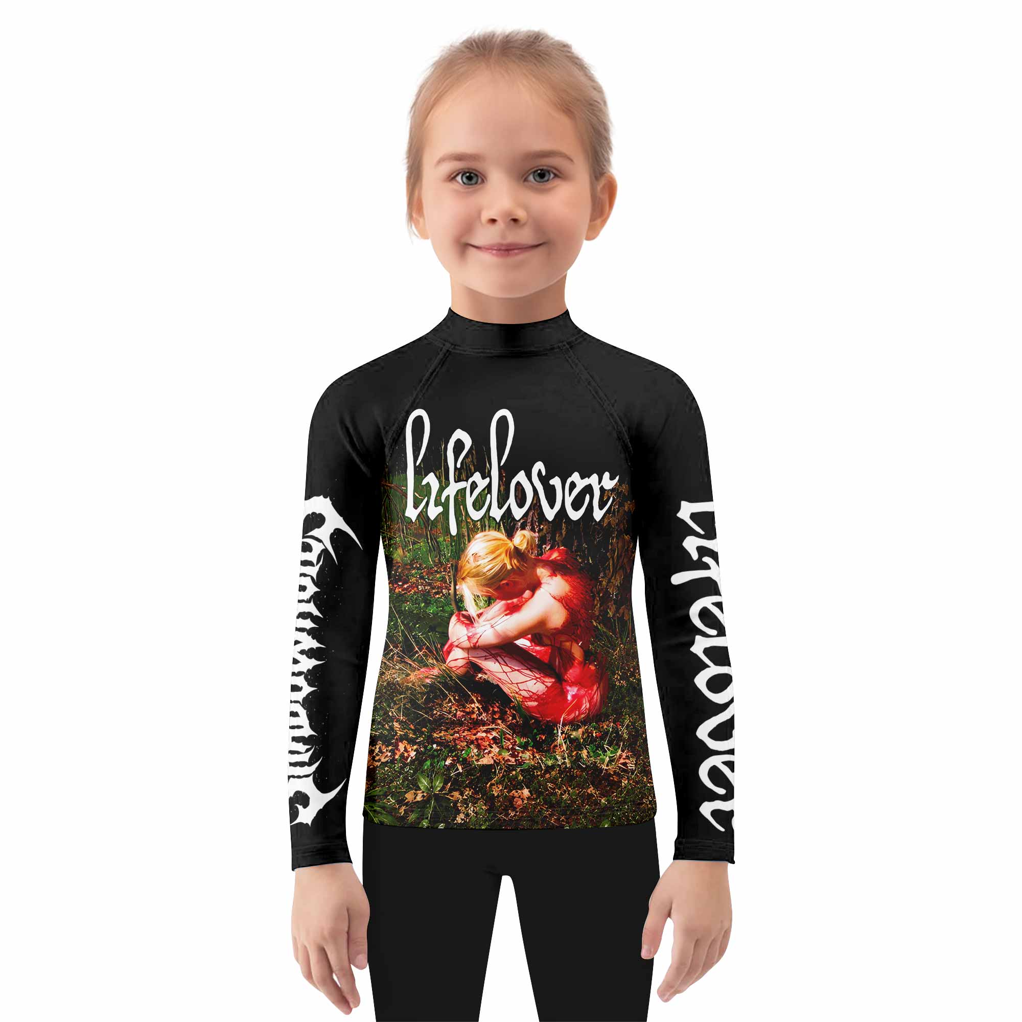 Lifelover Pulver Kids Rash Guard Long Sleeve - girl's lifestyle view