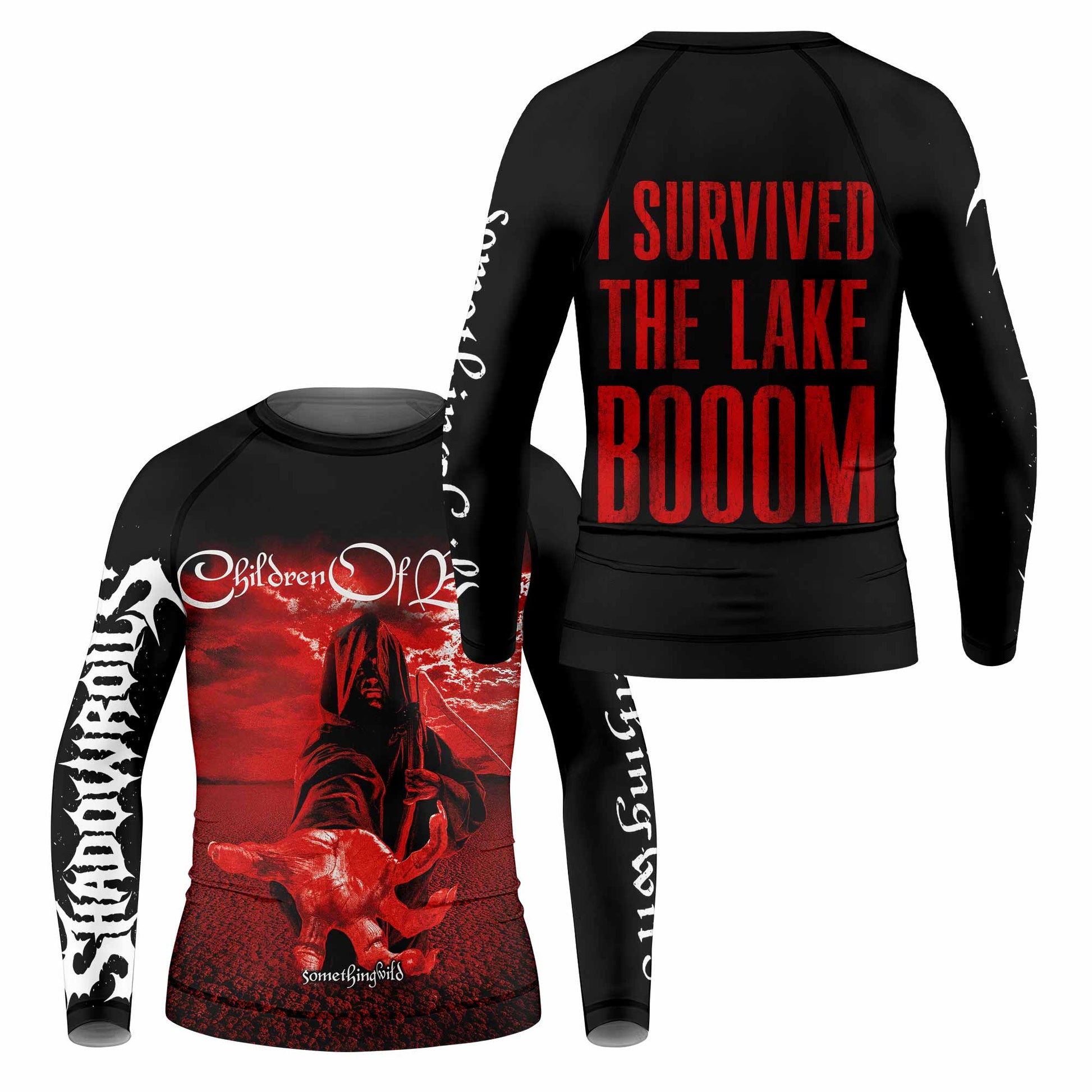 Children of Bodom Something Wild Kids Rash Guard Long Sleeve - front and back view