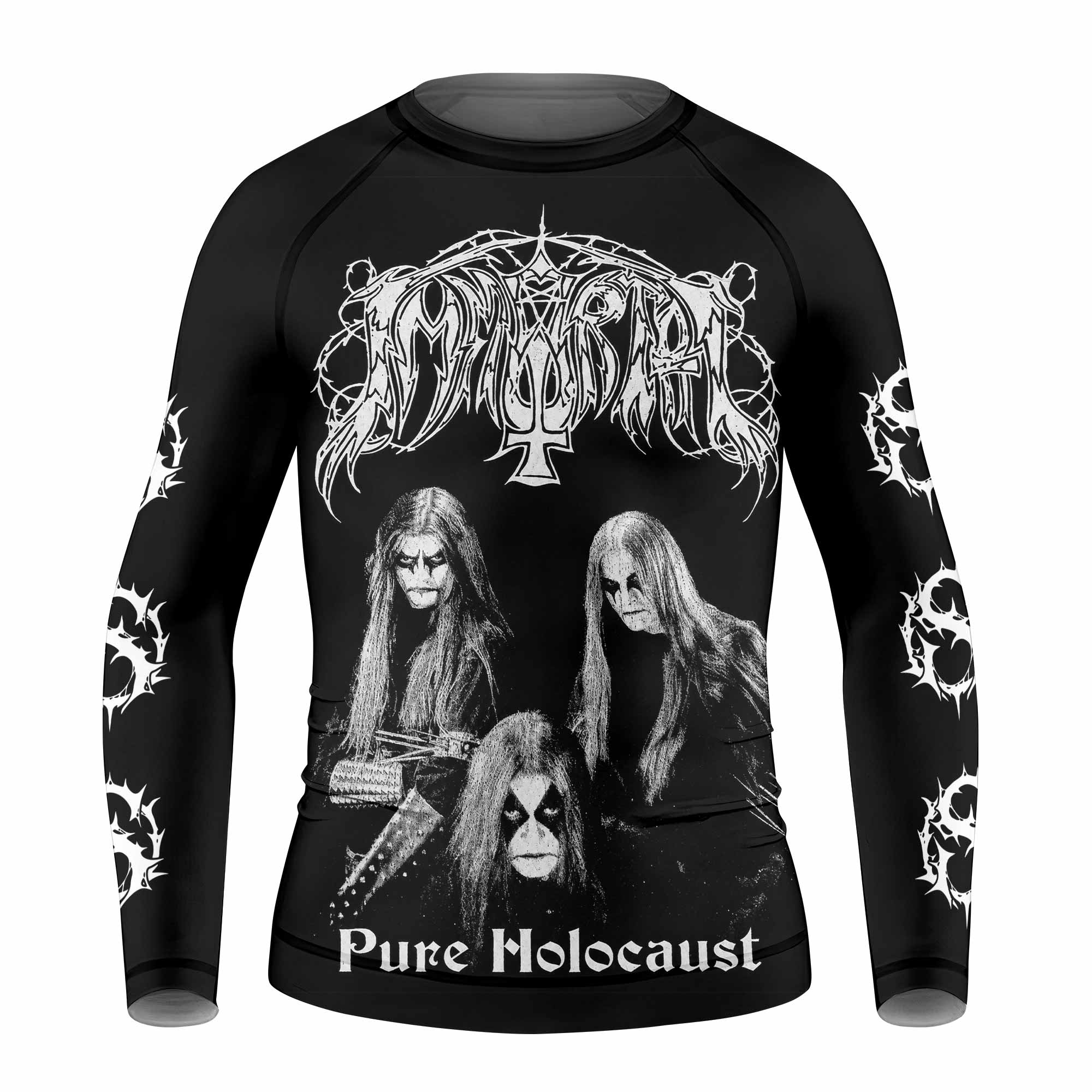 Immortal Pure Holocaust Kids Rash Guard Long Sleeve - front view mockup