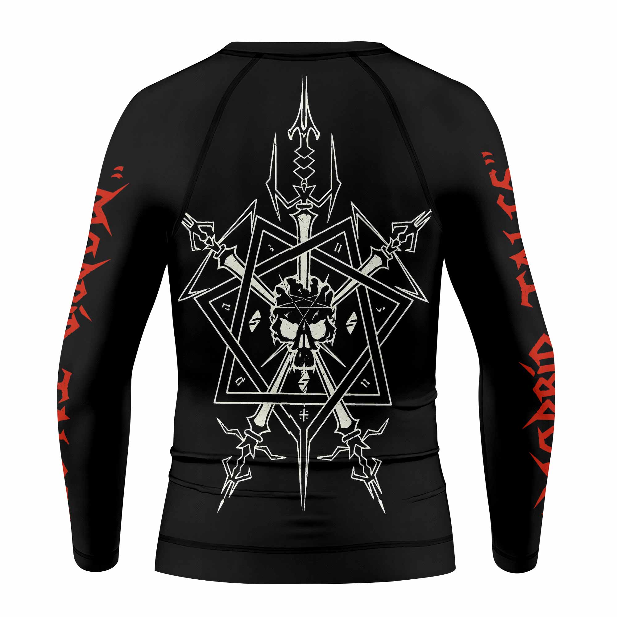 Celtic Frost Morbid Tales Sigil Kids Rash Guard Long Sleeve - back view mockup