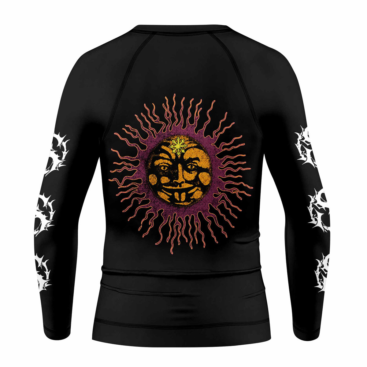 Tiamat Spiritual Sun Kids Rash Guard Long Sleeve - back view mockup