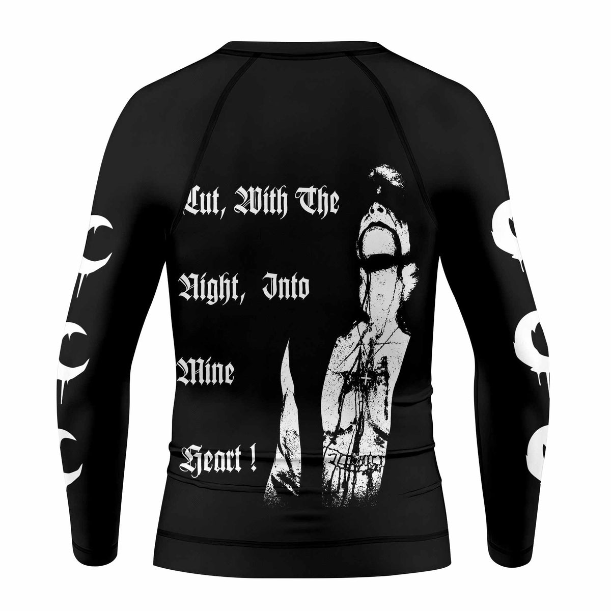 Leviathan Tentacles of Whorror Kids Rash Guard Long Sleeve - back view mockup