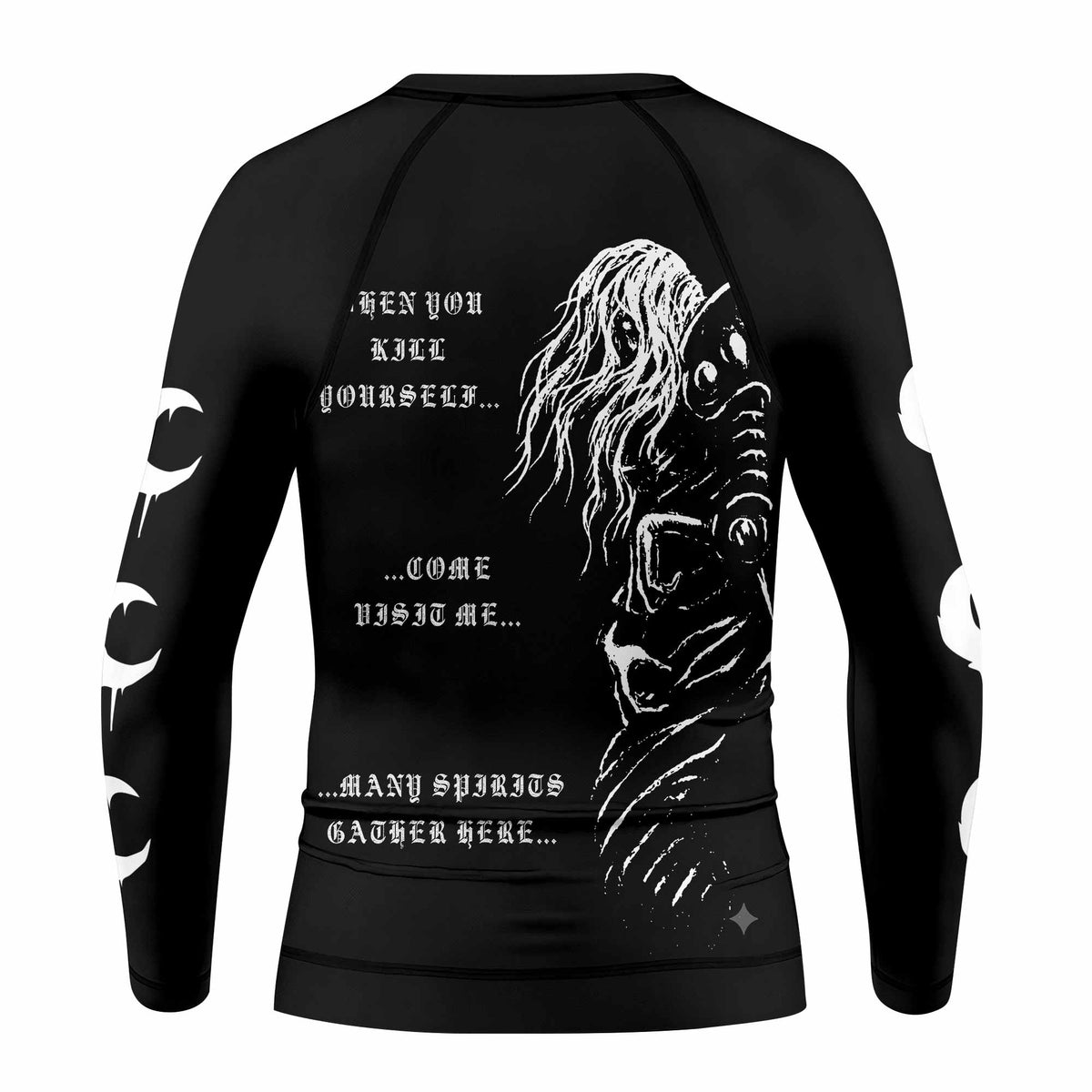Leviathan Fucking Your Ghost In Chains of Ice Kids Rash Guard Long Sleeve - back view mockup
