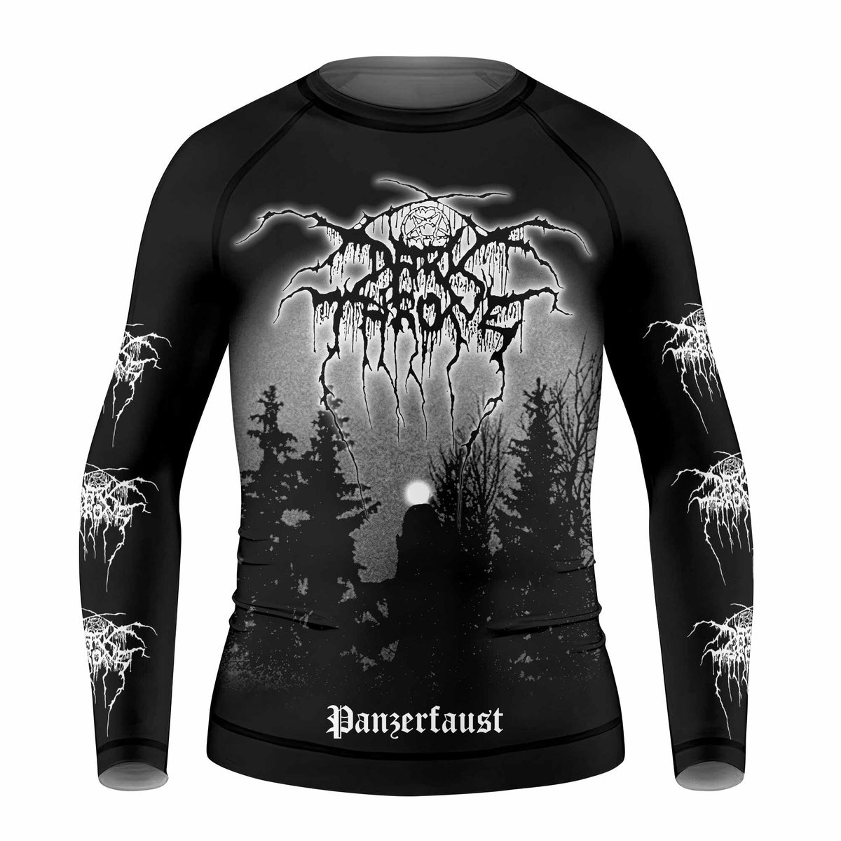 Darkthrone Panzerfaust Kids Rash Guard Long Sleeve - front view mockup
