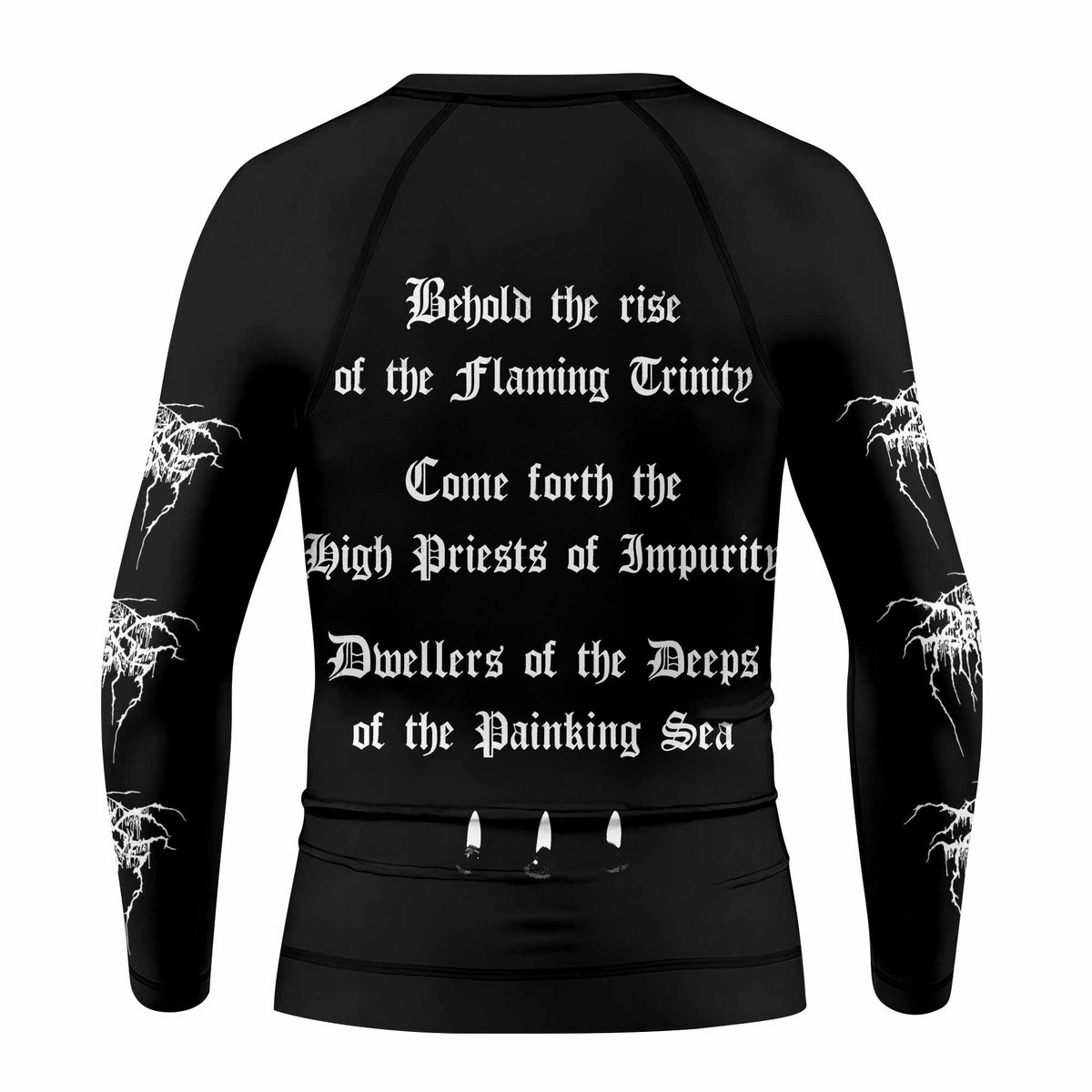 Darkthrone Panzerfaust Kids Rash Guard Long Sleeve - back view mockup