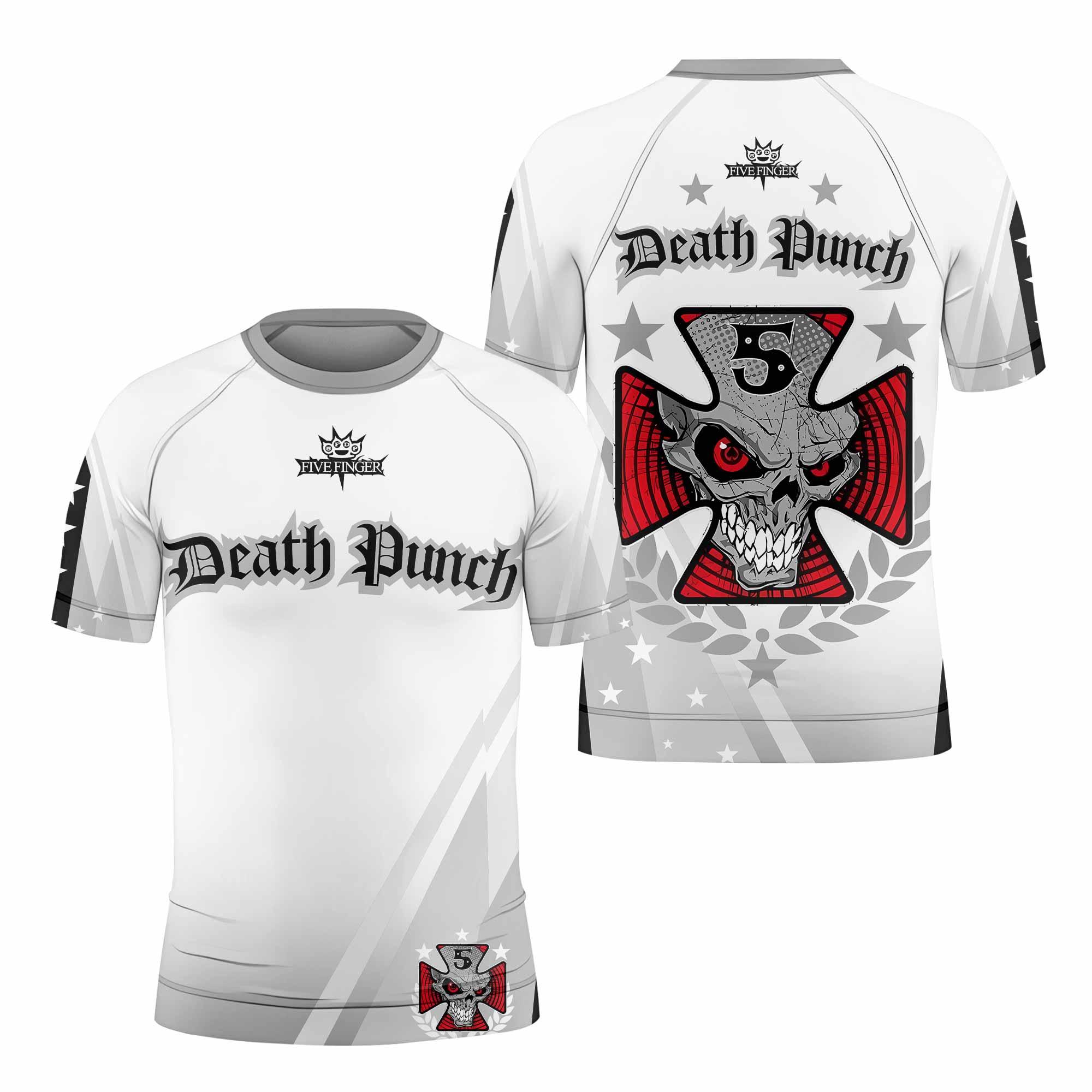 Death Punch Kids Rash Guard Short Sleeve - front and back view