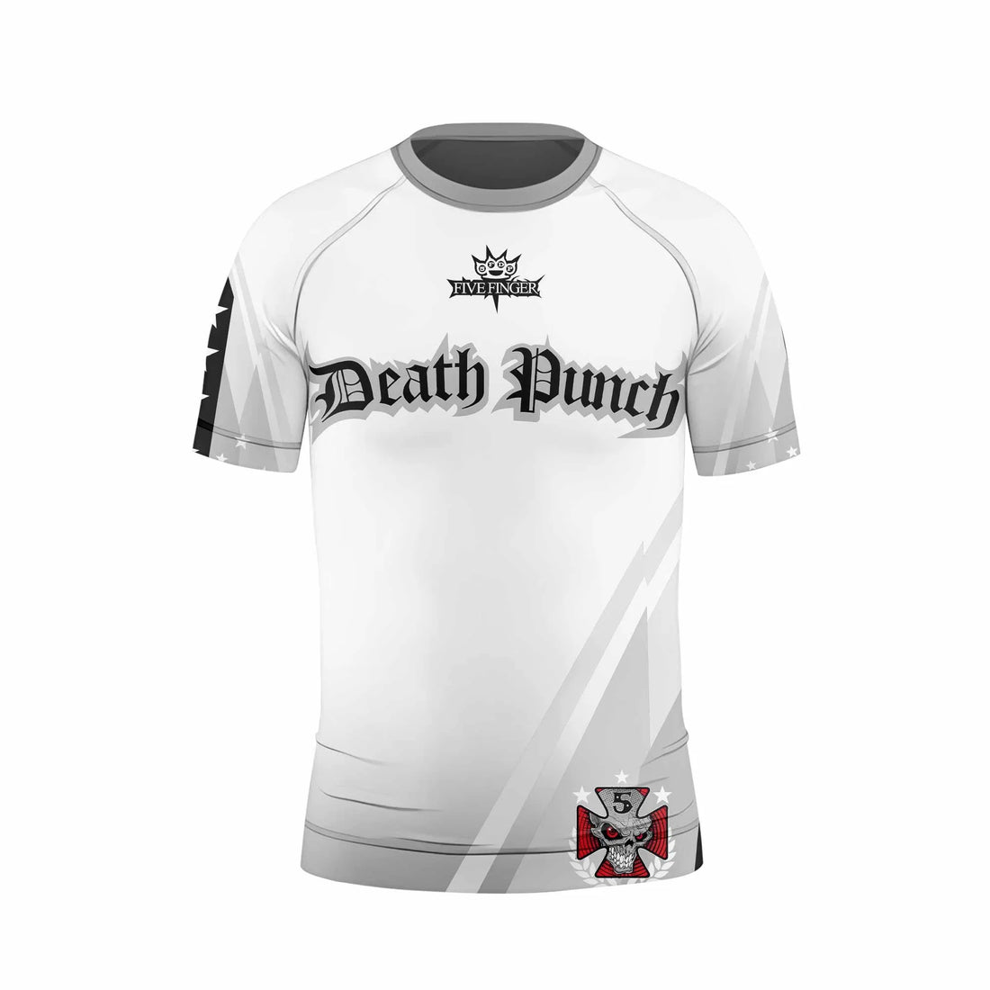 Death Punch Kids Rash Guard Short Sleeve - front and back view