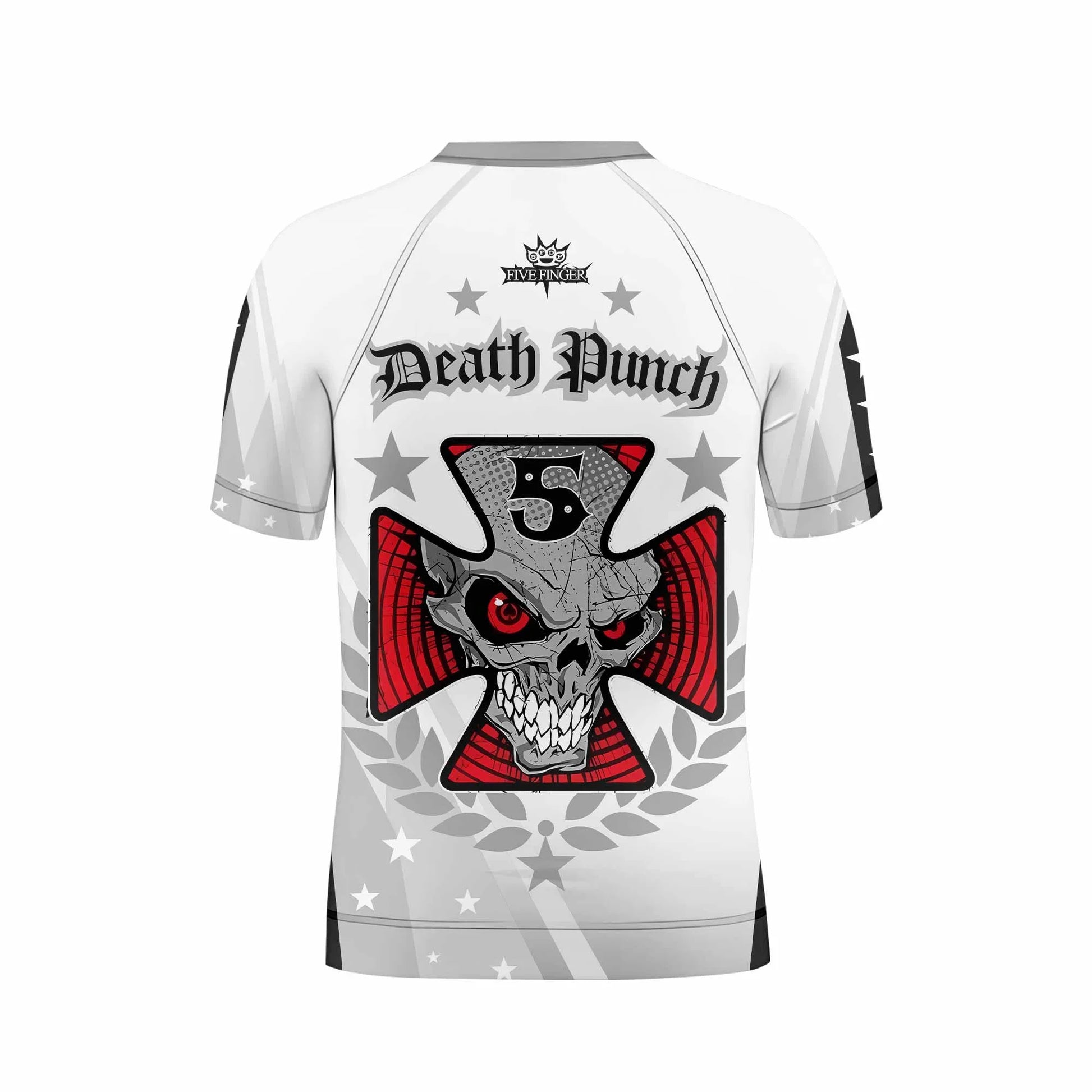Death Punch Kids Rash Guard Short Sleeve - back view mockup