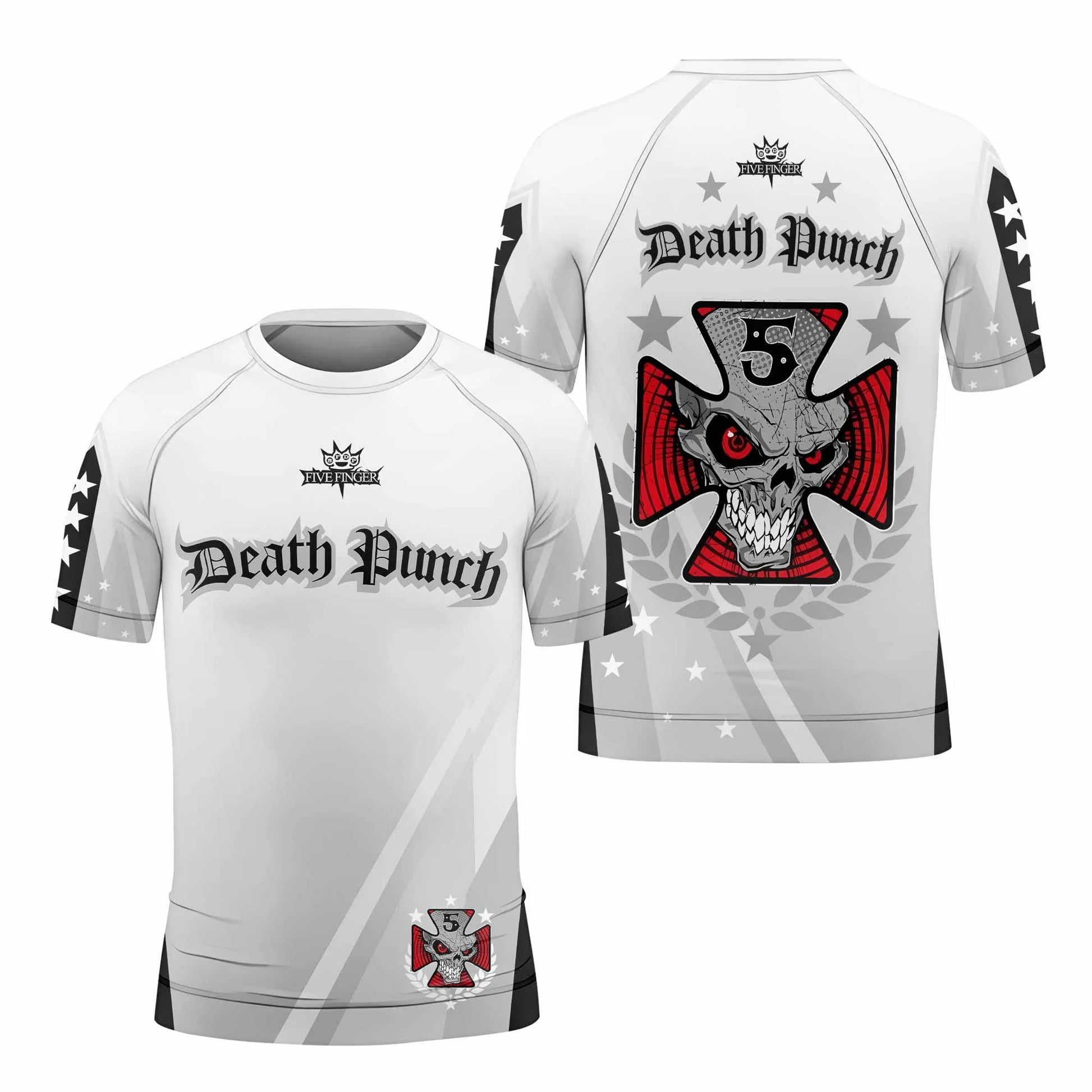 Death Punch Kids Rash Guard Short Sleeve - front view mockup