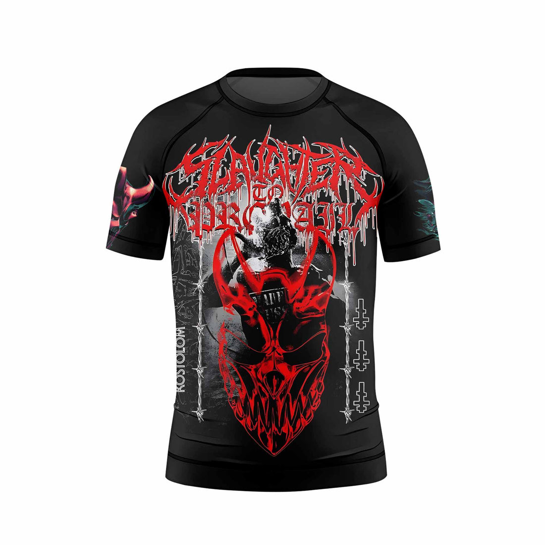 Kostolom Kids Rash Guard Short Sleeve - front and back view