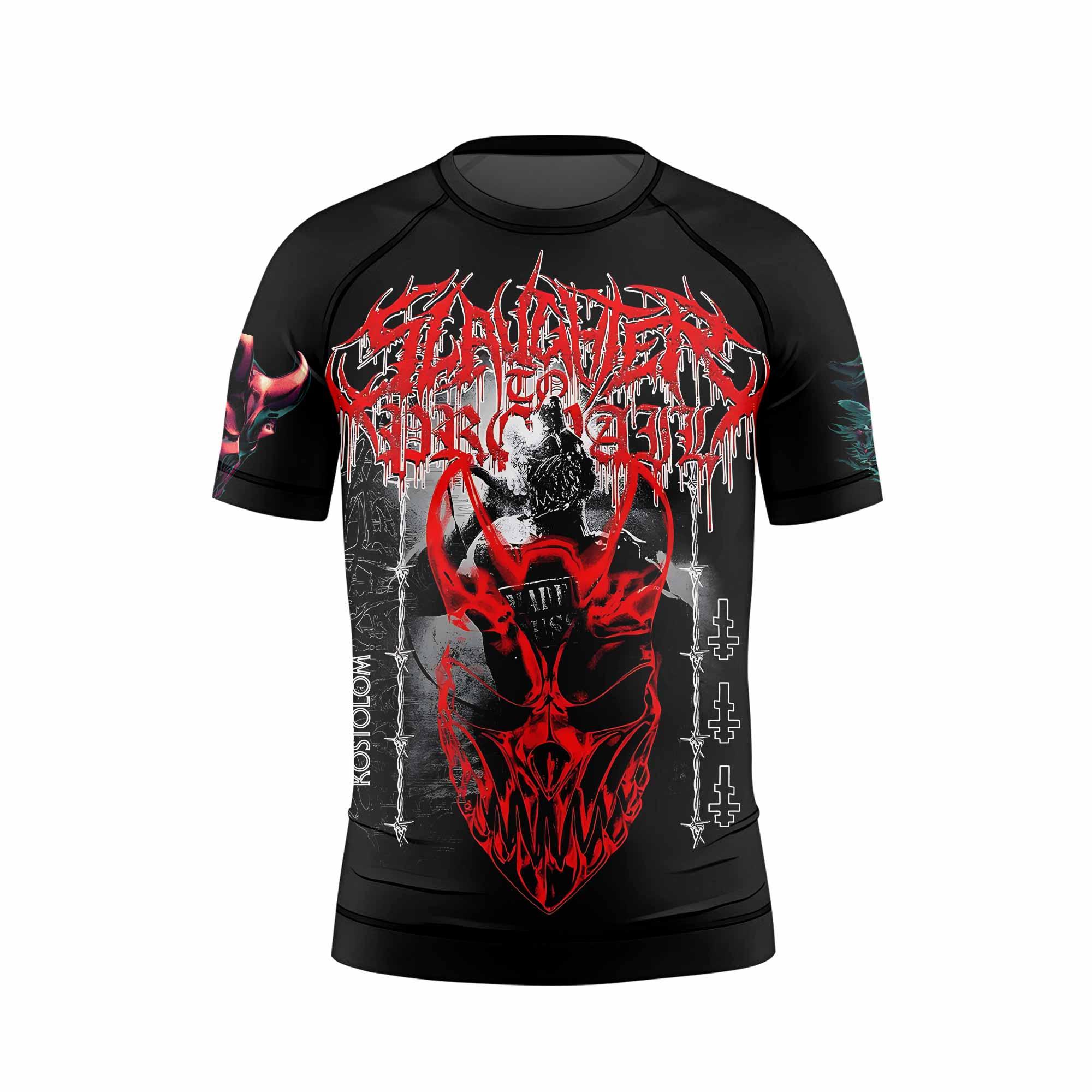 Kostolom Kids Rash Guard Short Sleeve - front view mockup