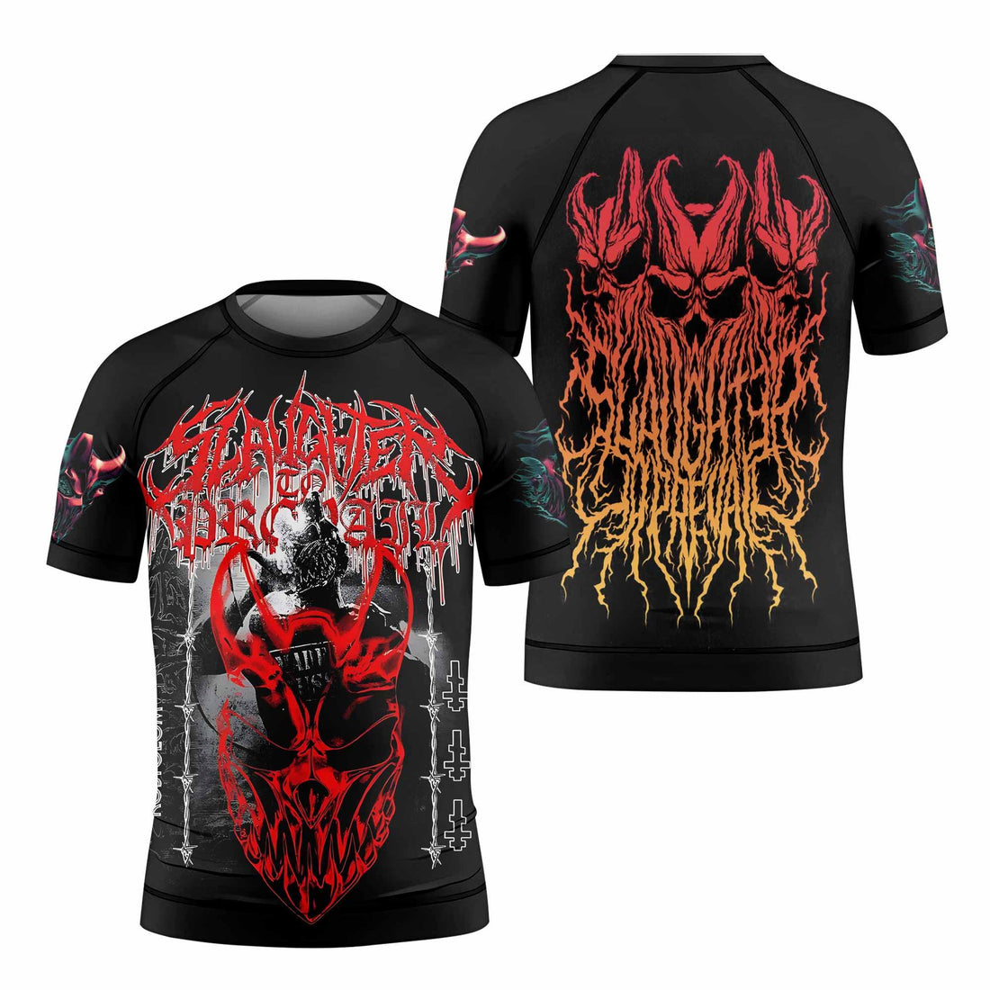 Kostolom Kids Rash Guard Short Sleeve - front and back view