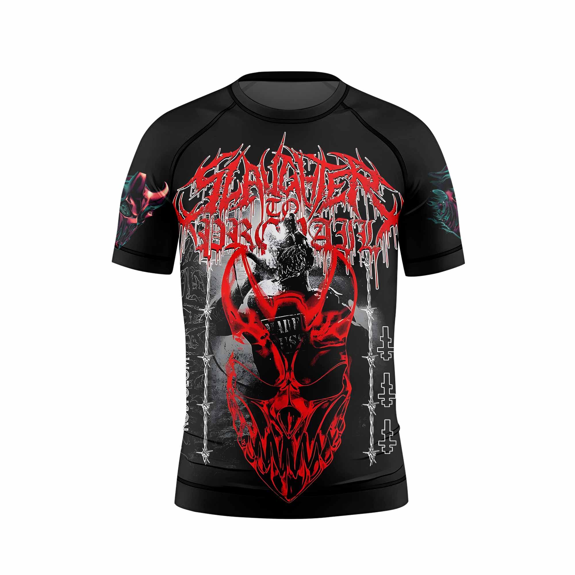 Kostolom Kids Rash Guard Short Sleeve - back view mockup