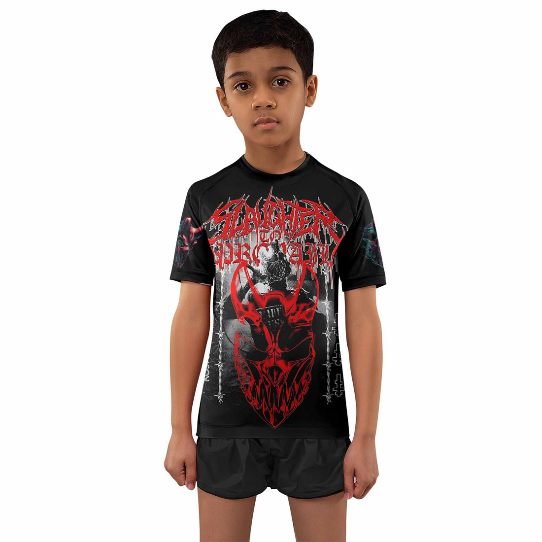 Kostolom Kids Rash Guard Short Sleeve - front and back view