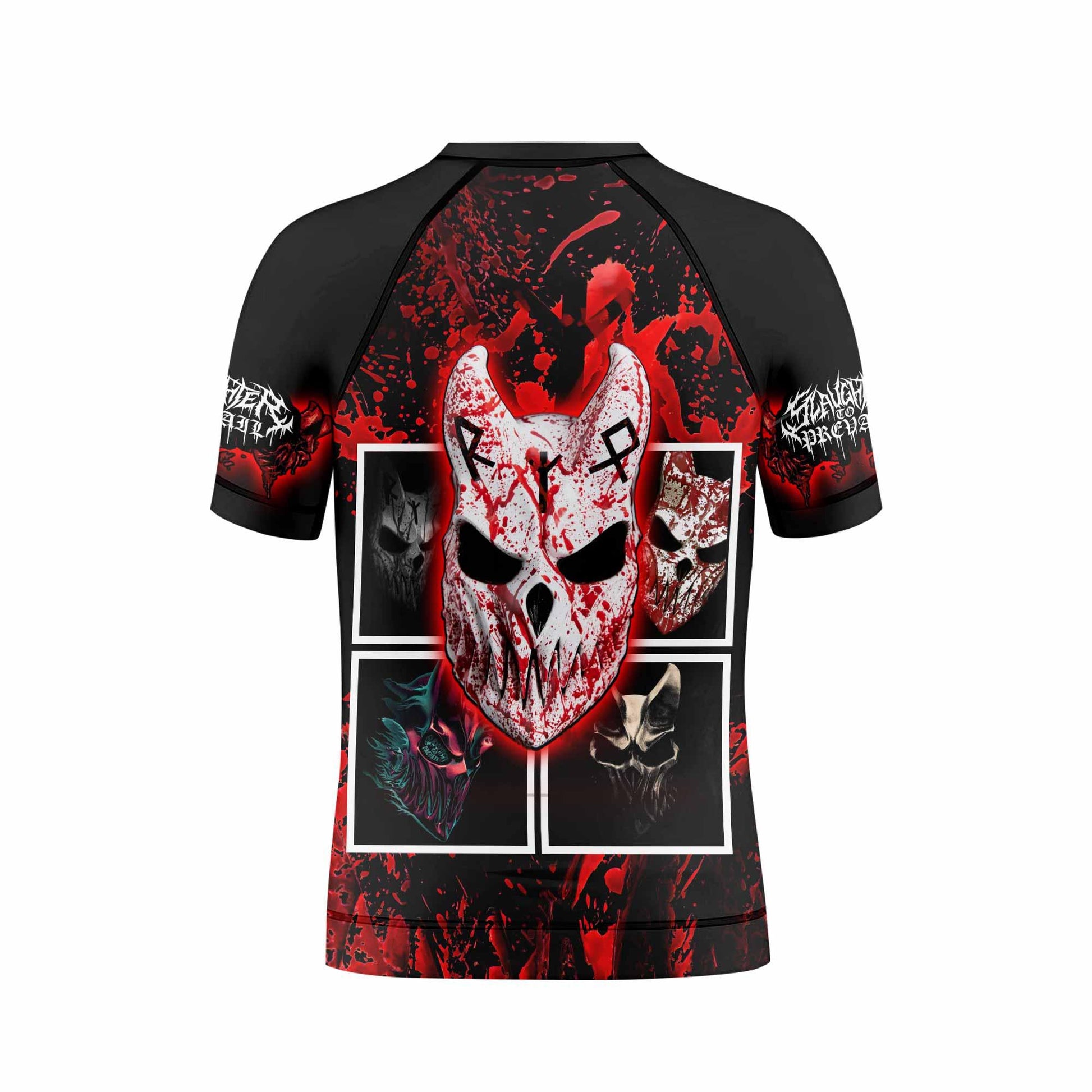 Slaughter to Prevail Kids Rash Guard Short Sleeve - boy's lifestyle view