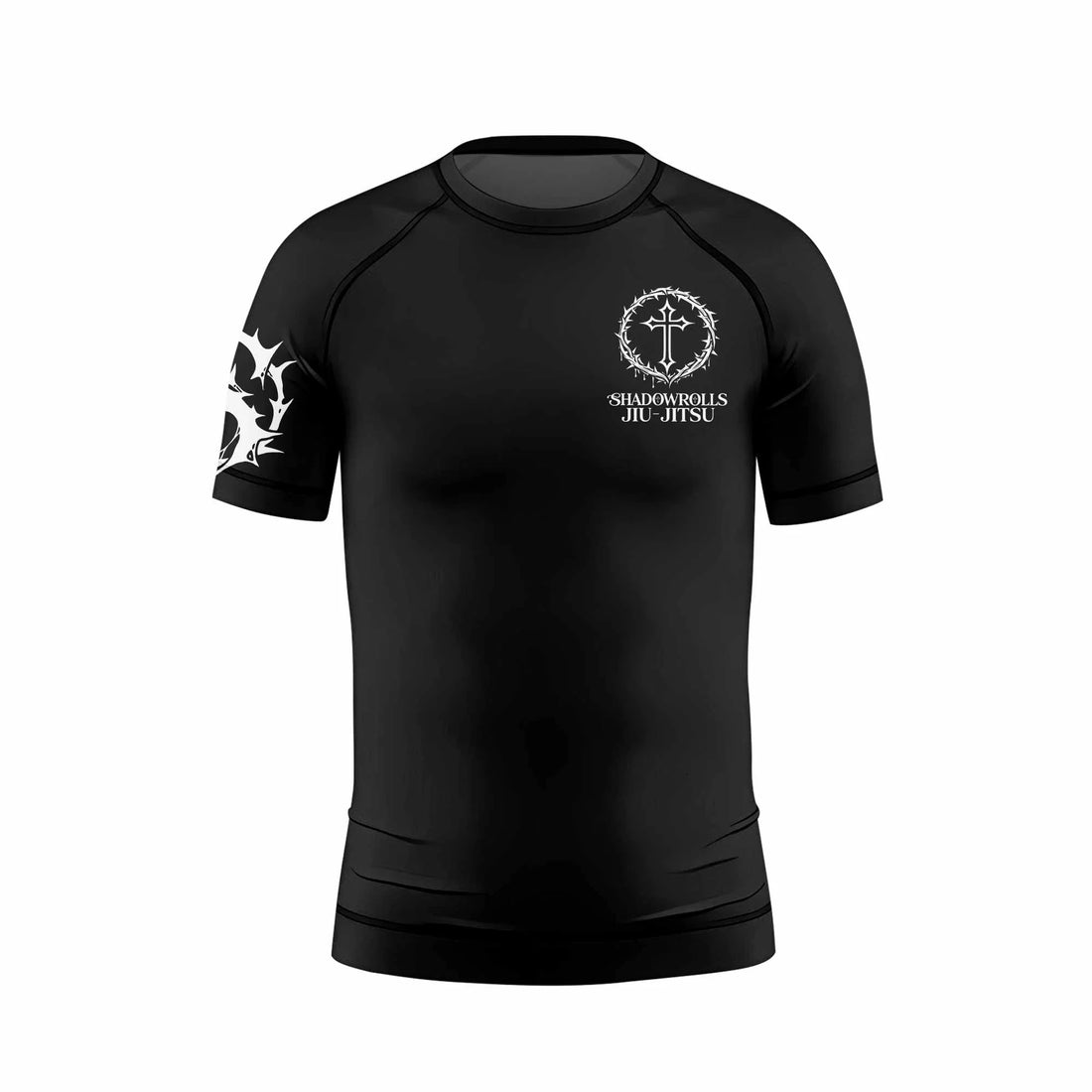 Crucified Silence Kids Rash Guard Short Sleeve - front and back view