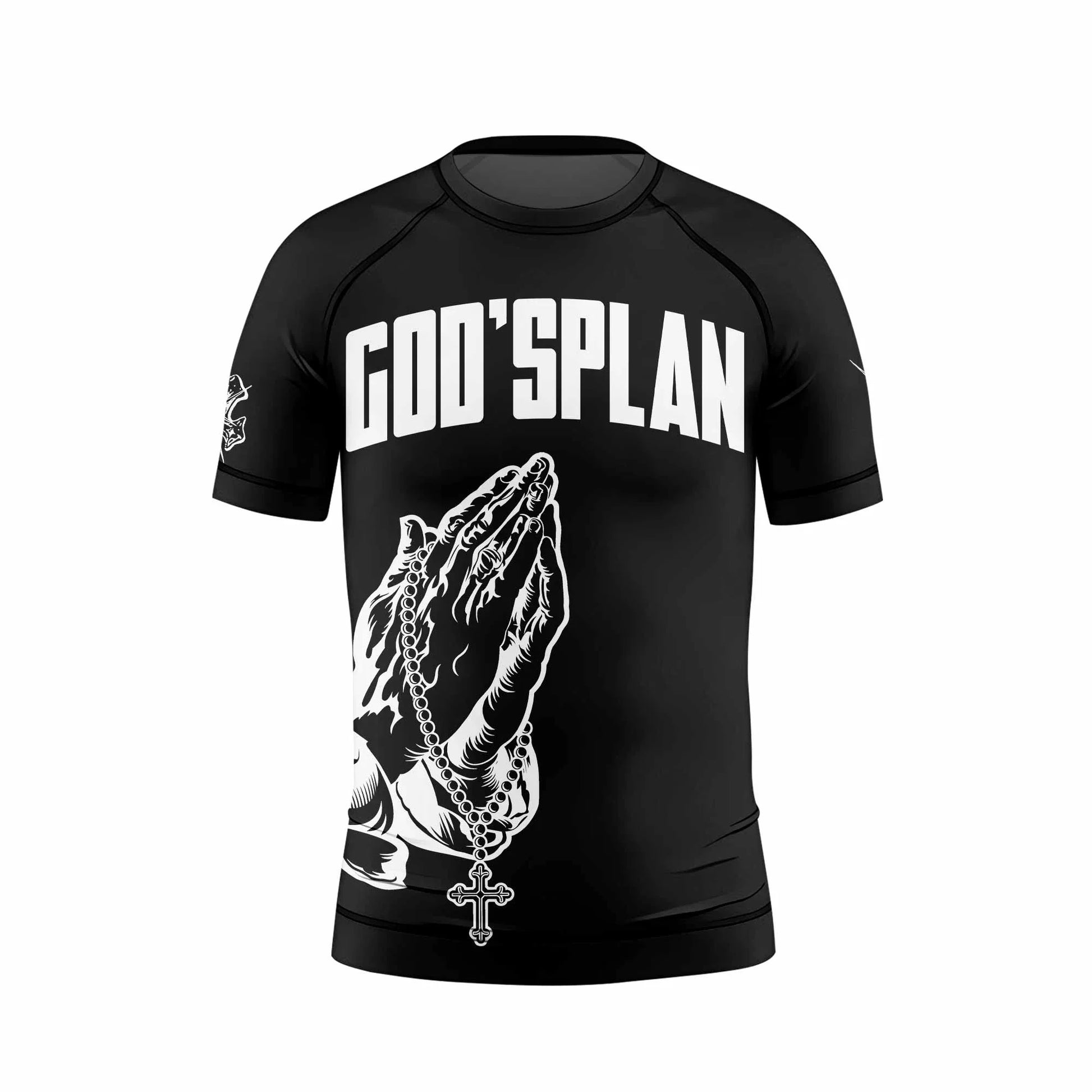 God's Plan Kids Rash Guard Short Sleeve - front view mockup