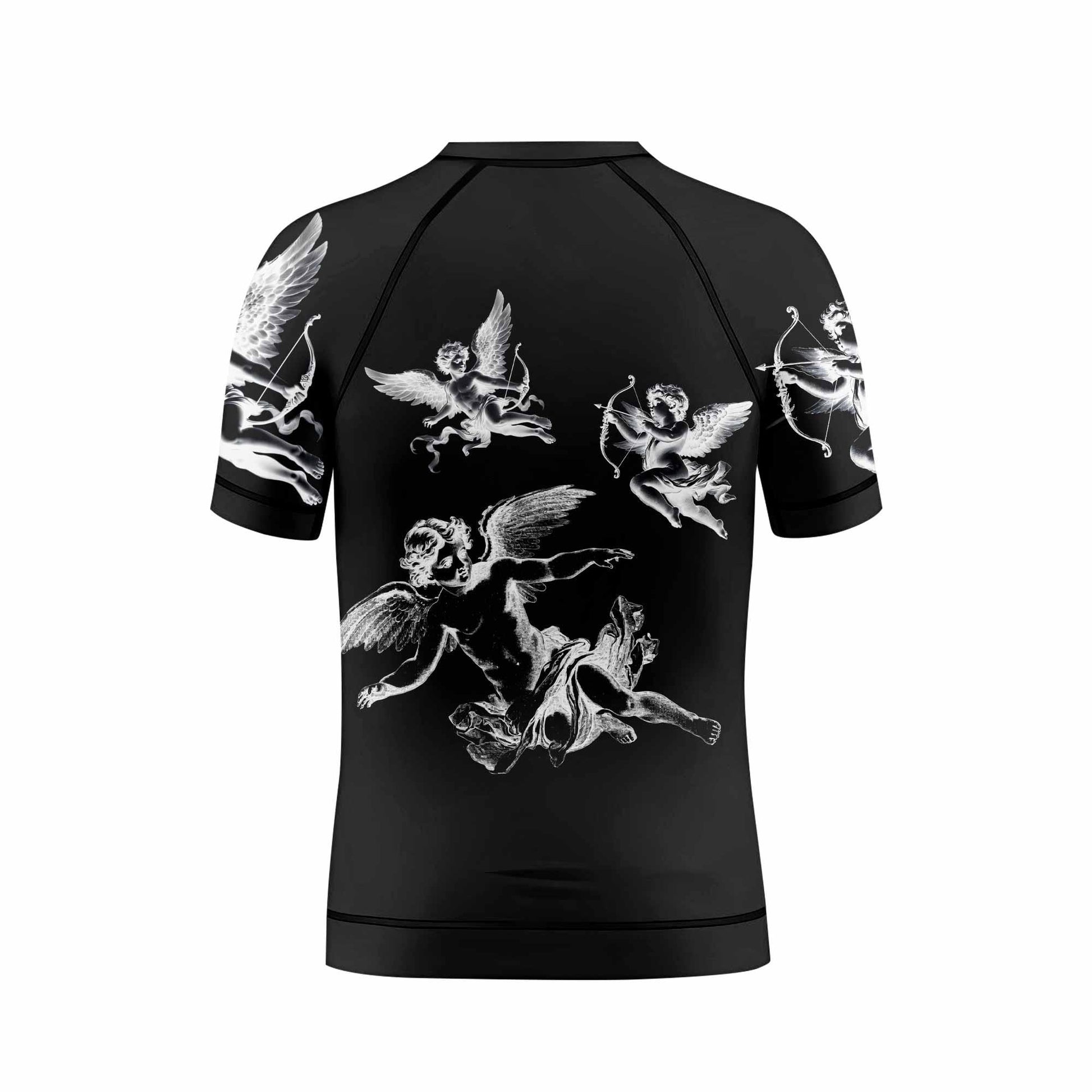 Angels of Solace Kids Rash Guard Short Sleeve - back view mockup