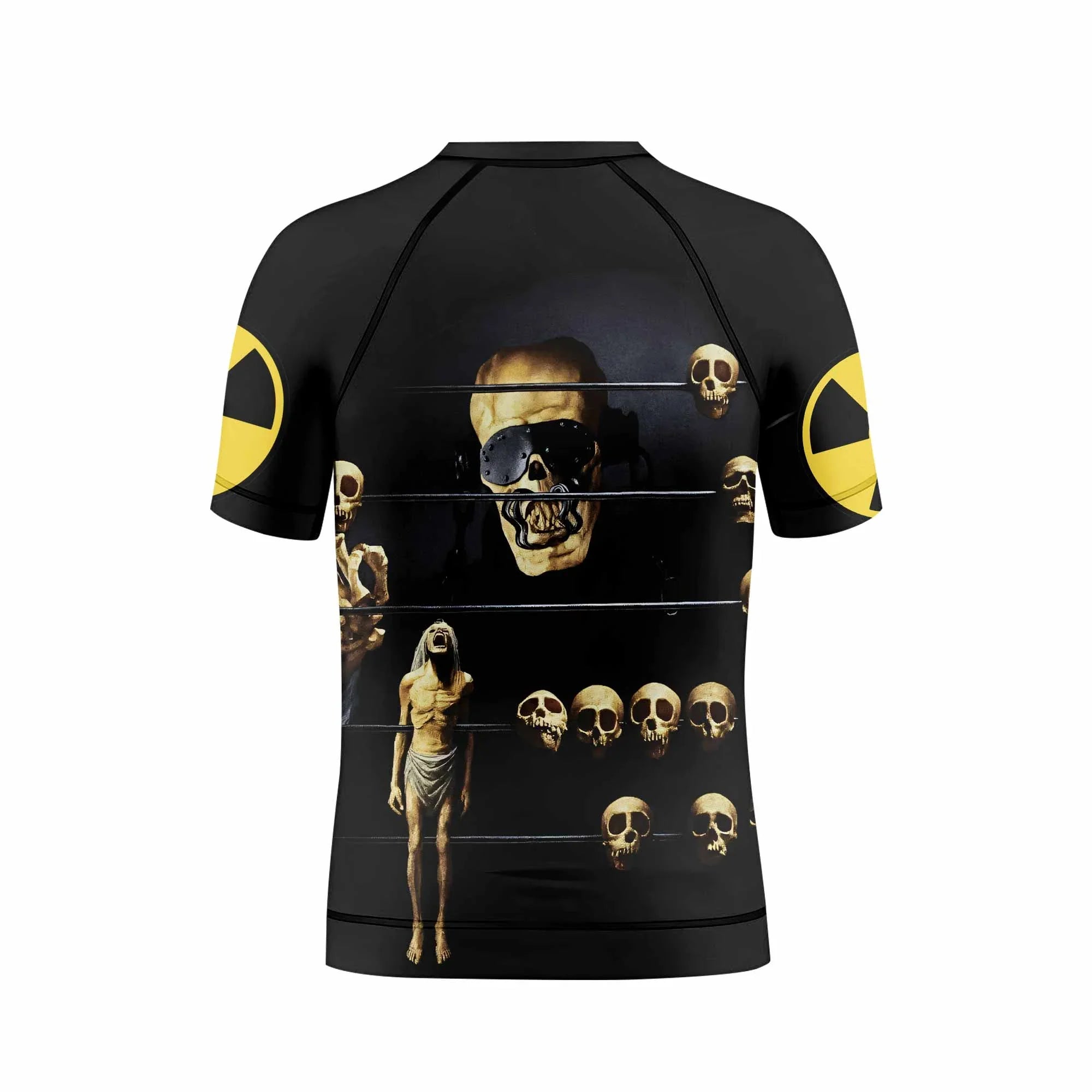 Megadeth Prison of Flesh Kids Rash Guard Short Sleeve - back view mockup