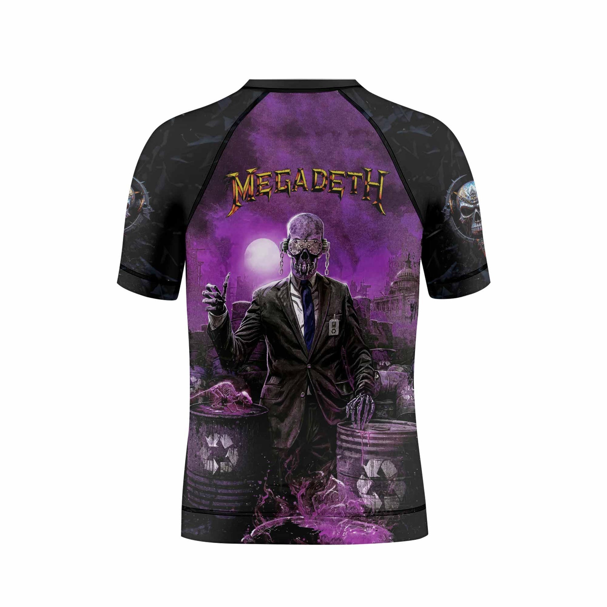 Megadeth Toxic Messiah Kids Rash Guard Short Sleeve - boy's lifestyle view
