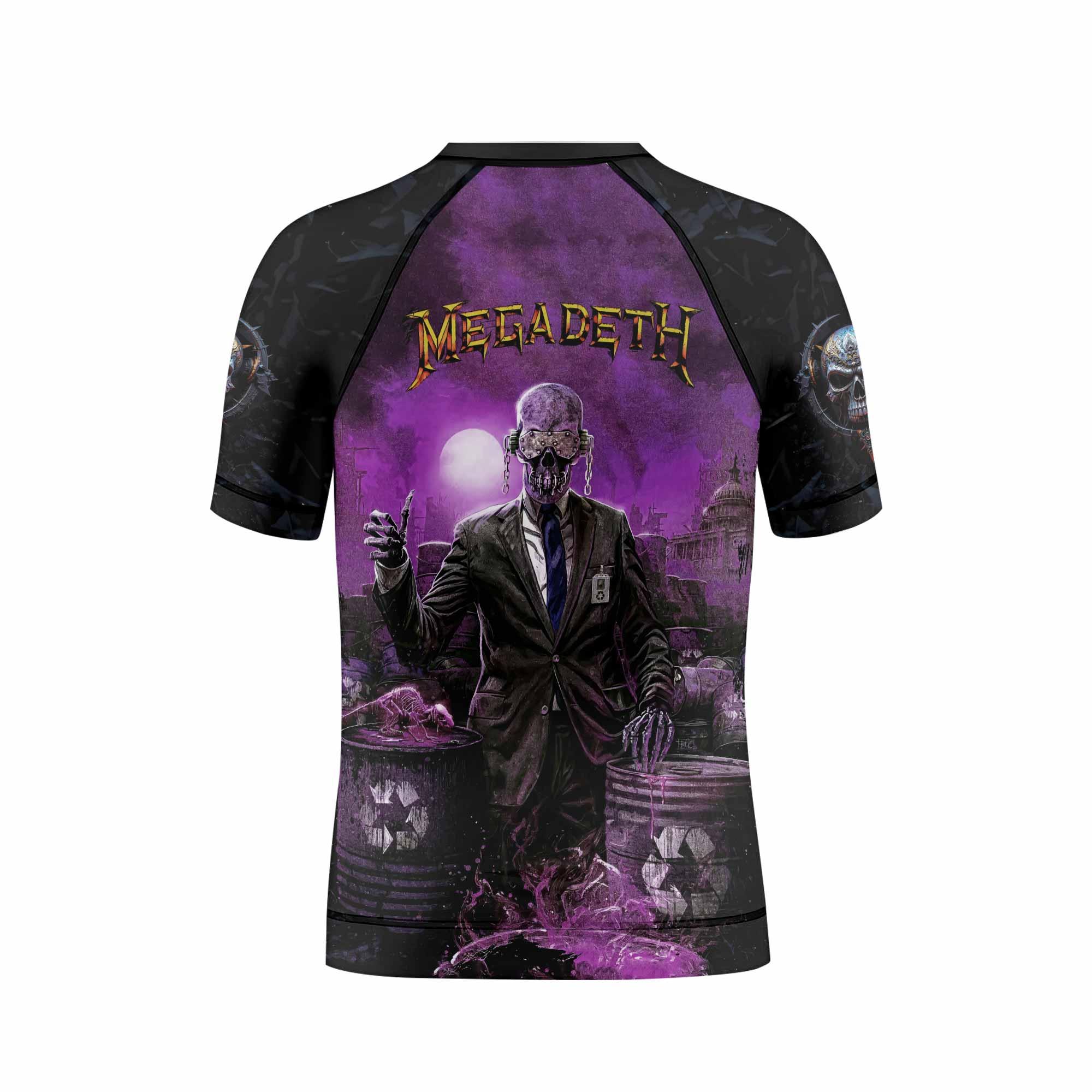 Megadeth Toxic Messiah Kids Rash Guard Short Sleeve - boy's lifestyle view