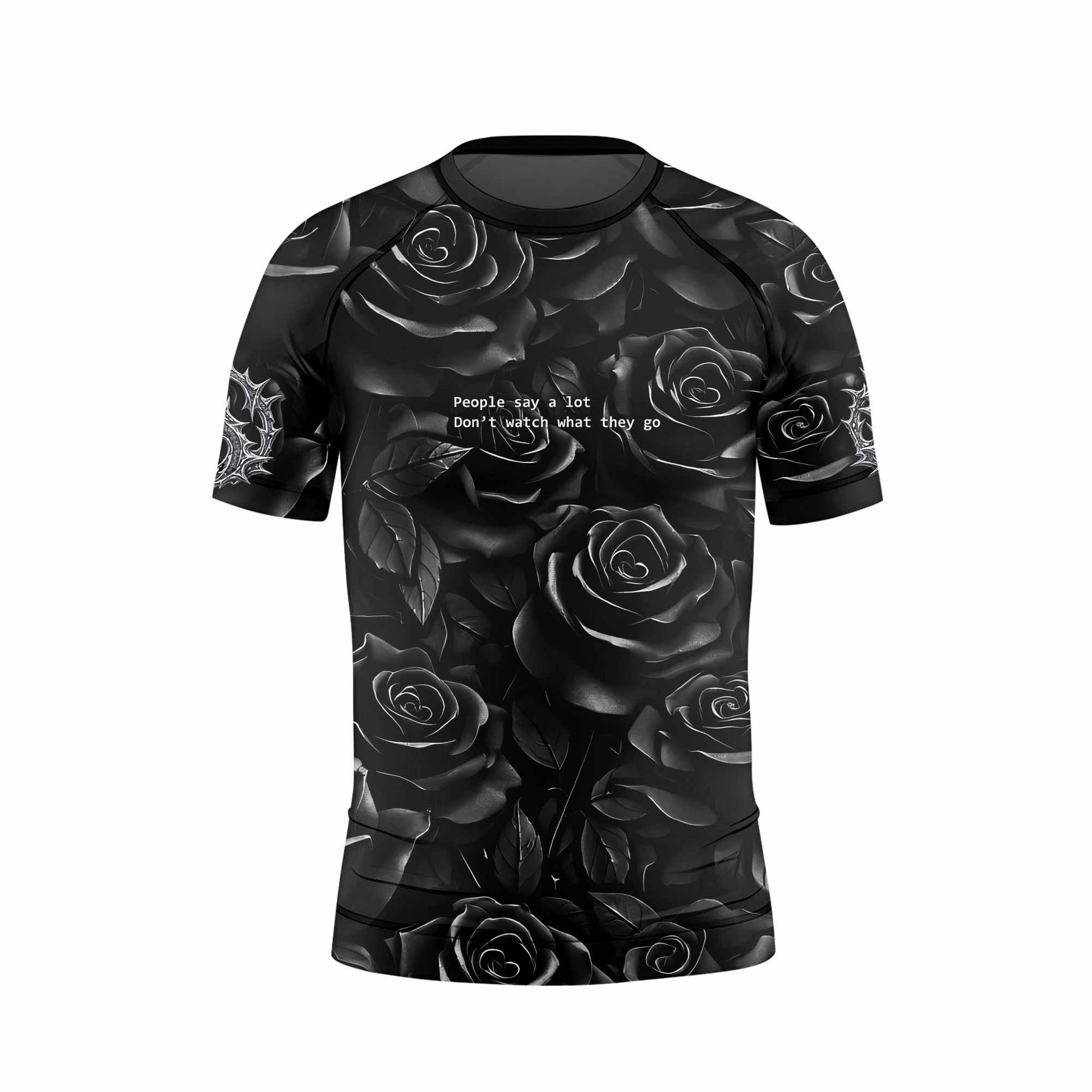 Pray for the Rave Kids Rash Guard Short Sleeve - front view mockup