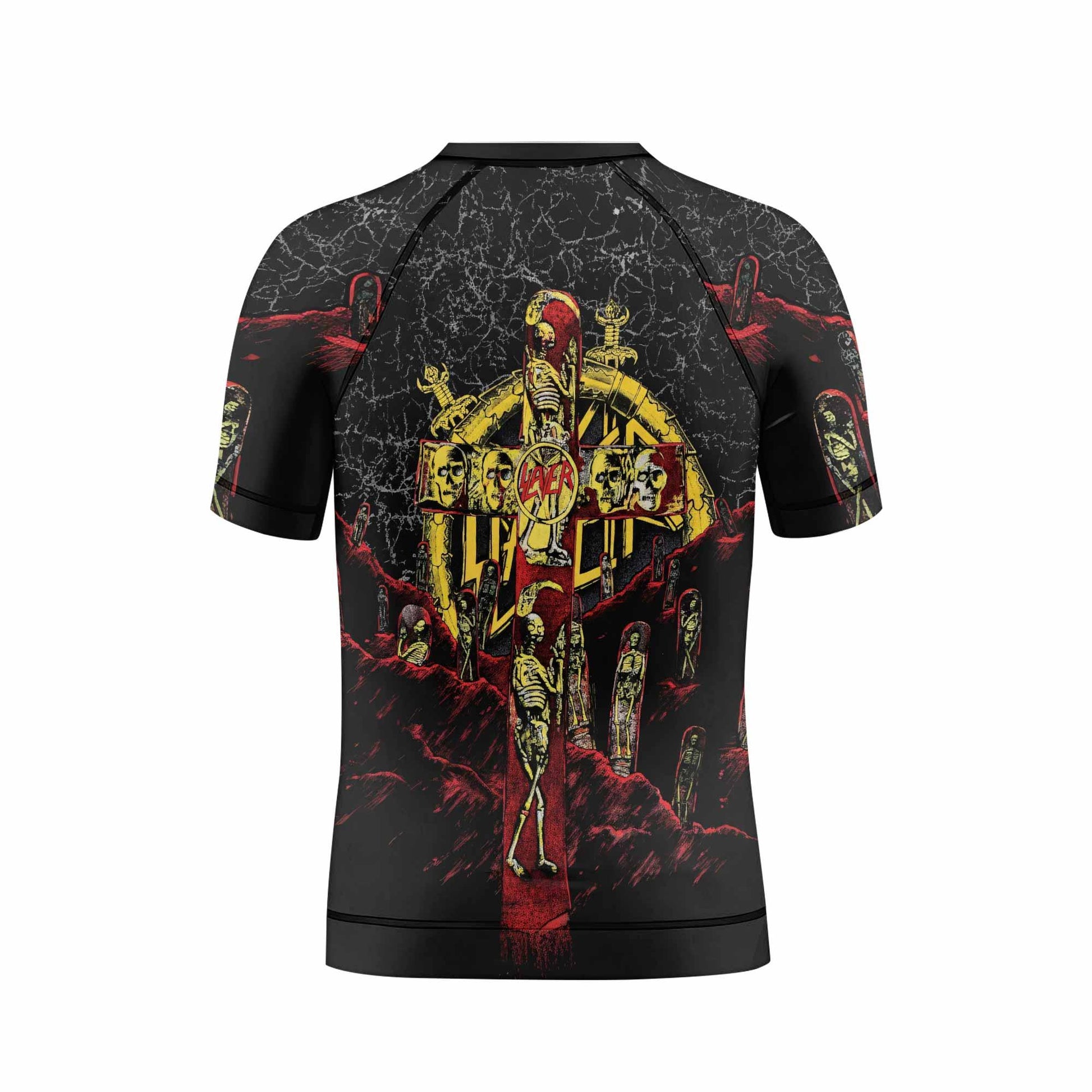 Vintage 1991 Slayer Kids Rash Guard Short Sleeve - boy's lifestyle view