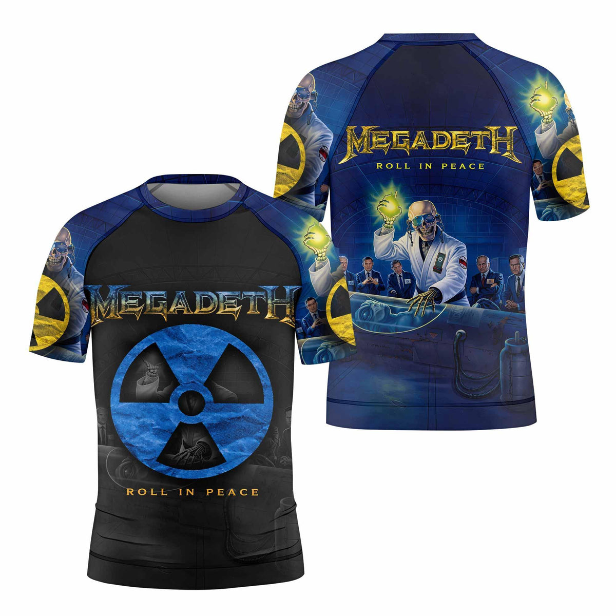 Megadeth Rash Guard Megadeth Roll In Peace Kids Rash Guard | Kids Rash Guard MMA & BJJ ...