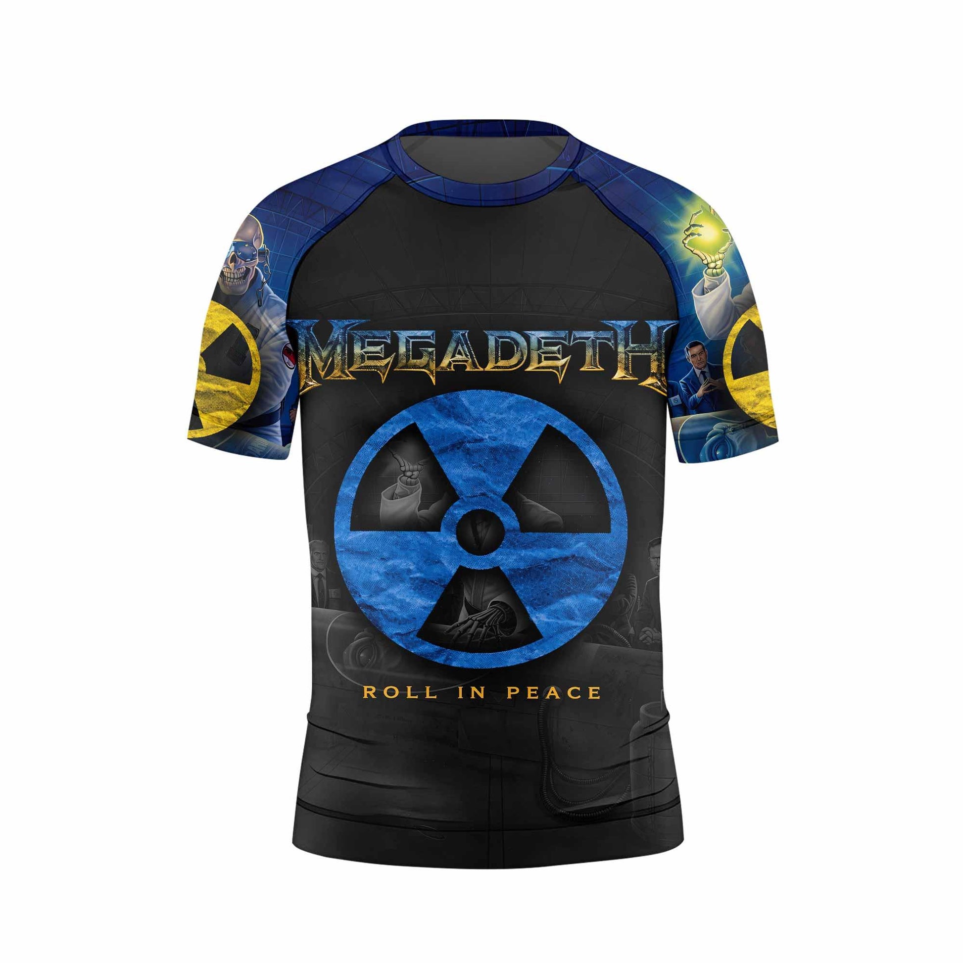 Megadeth Rash Guard Megadeth Roll In Peace Kids Rash Guard | Kids Rash Guard MMA & BJJ ...