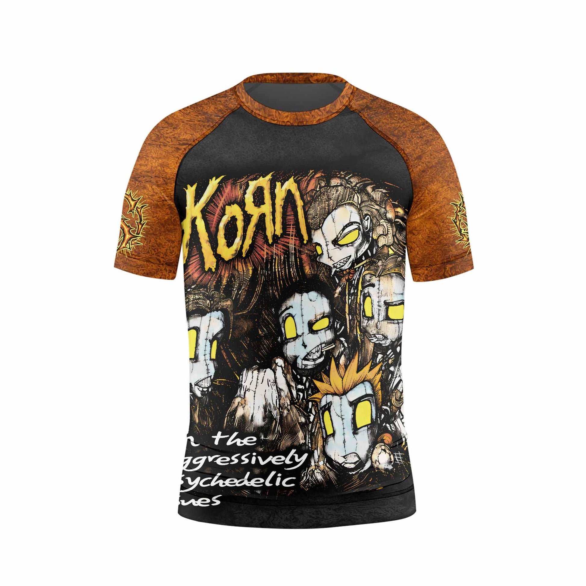 Follow the Leader Korn Kids Rash Guard Short Sleeve - front view mockup
