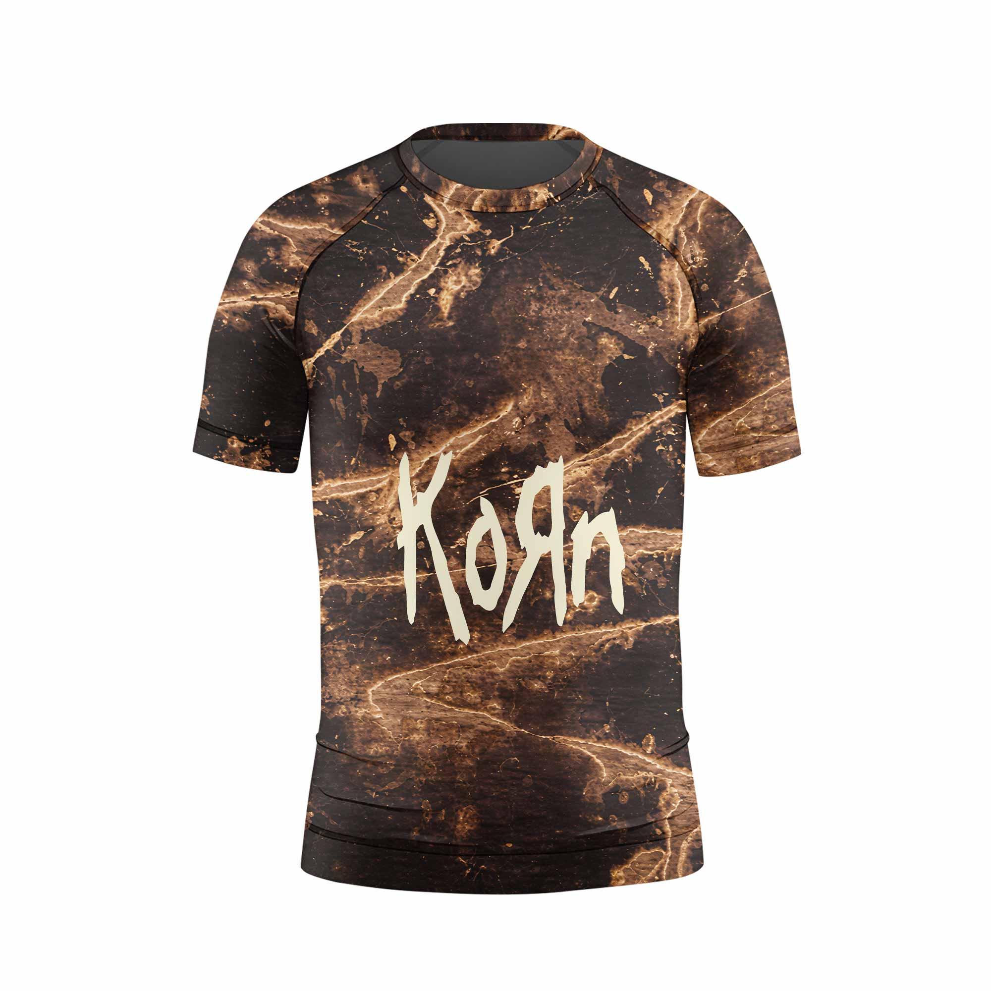 Are You Ready Korn Kids Rash Guard Short Sleeve - front view mockup