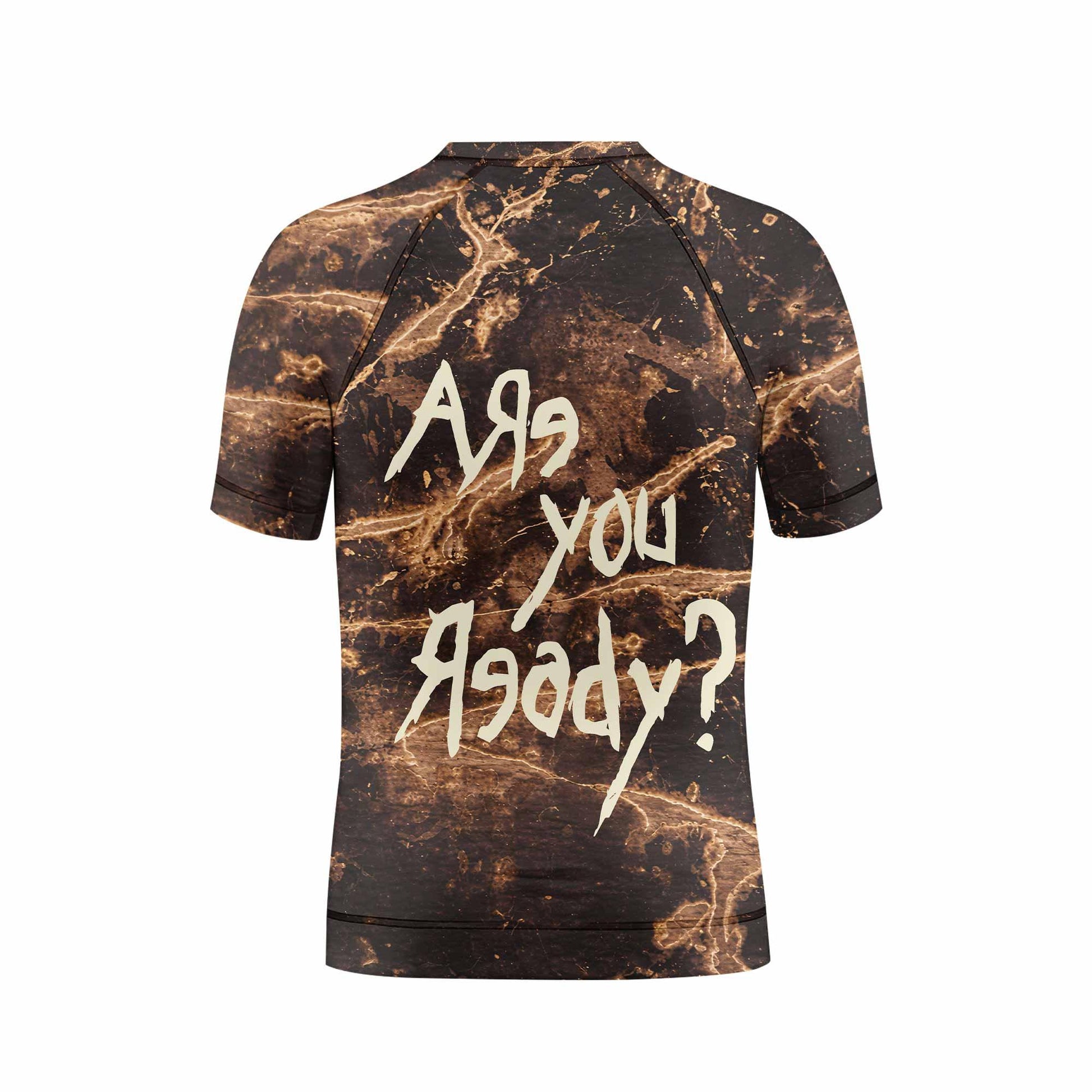 Are You Ready Korn Kids Rash Guard Short Sleeve - back view mockup