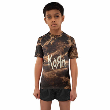 Are You Ready Korn Kids Rash Guard Short Sleeve - front and back view