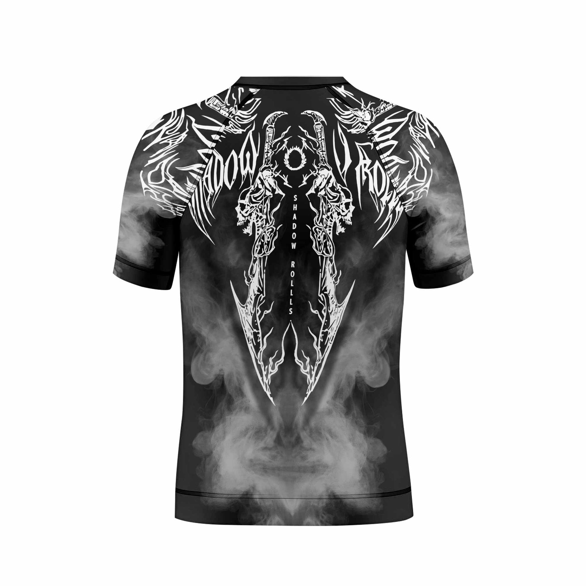 Wraith of the Abyss Kids Rash Guard Short Sleeve - boy's lifestyle view
