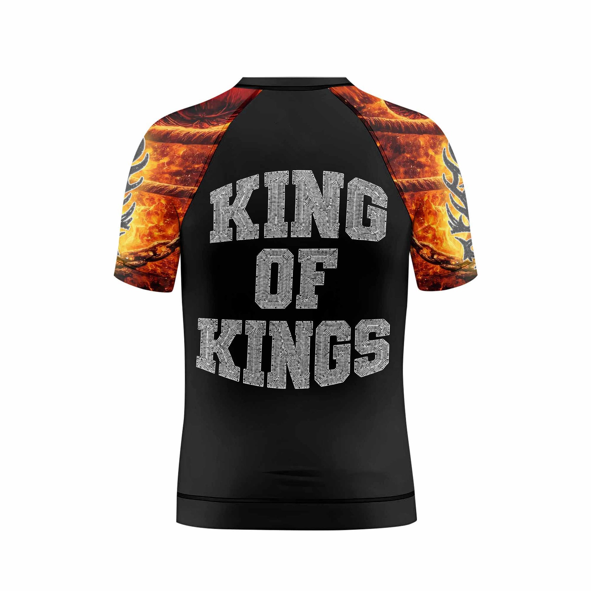 Saint King of Kings Kids Rash Guard Short Sleeve - boy's lifestyle view